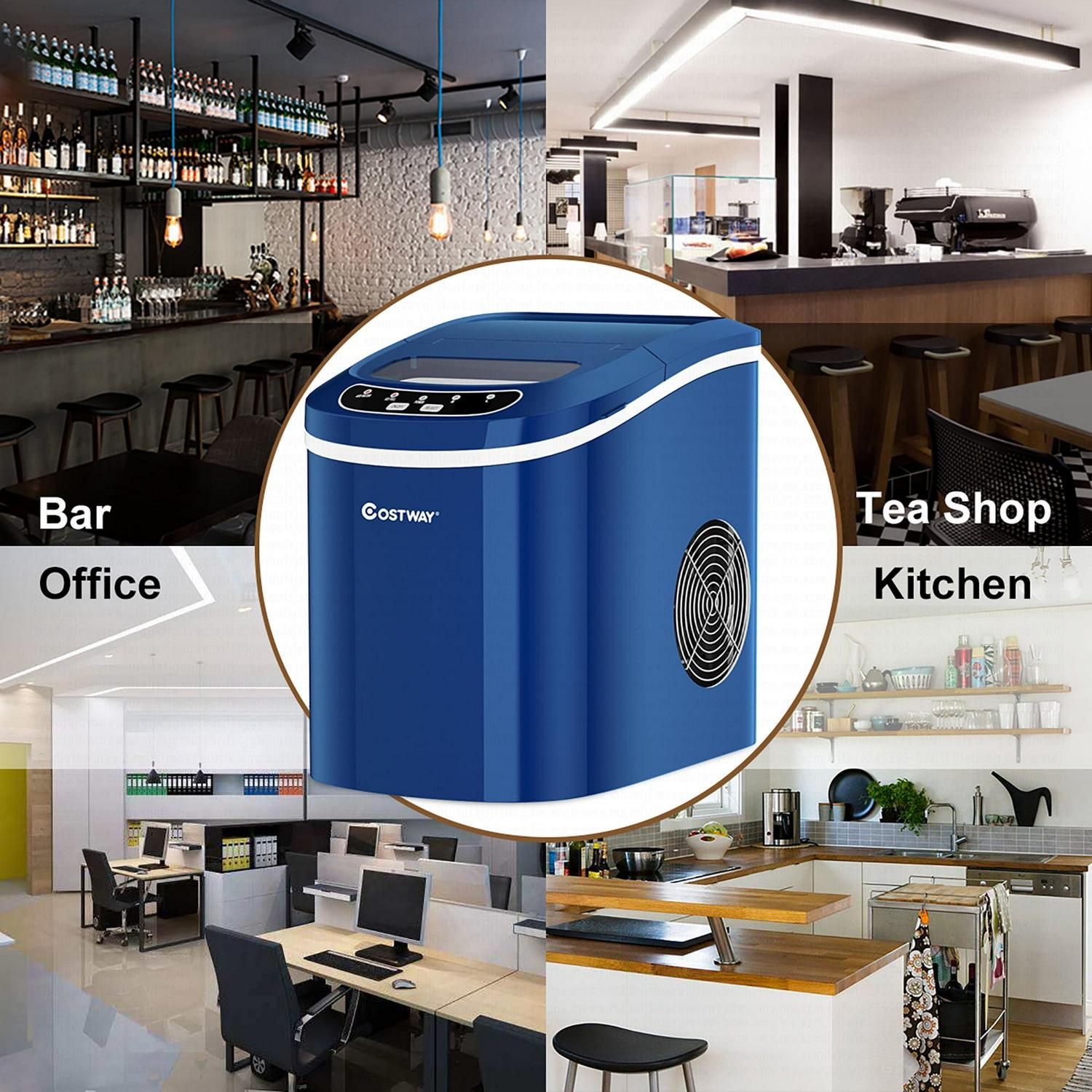 Portable Compact Electric Ice Maker Machine Mini Cube 26lb/Day