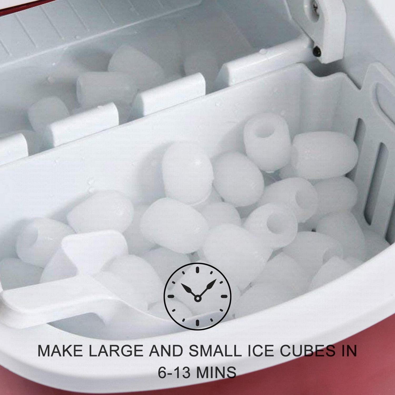 Portable Compact Electric Ice Maker Machine Mini Cube 26lb/Day