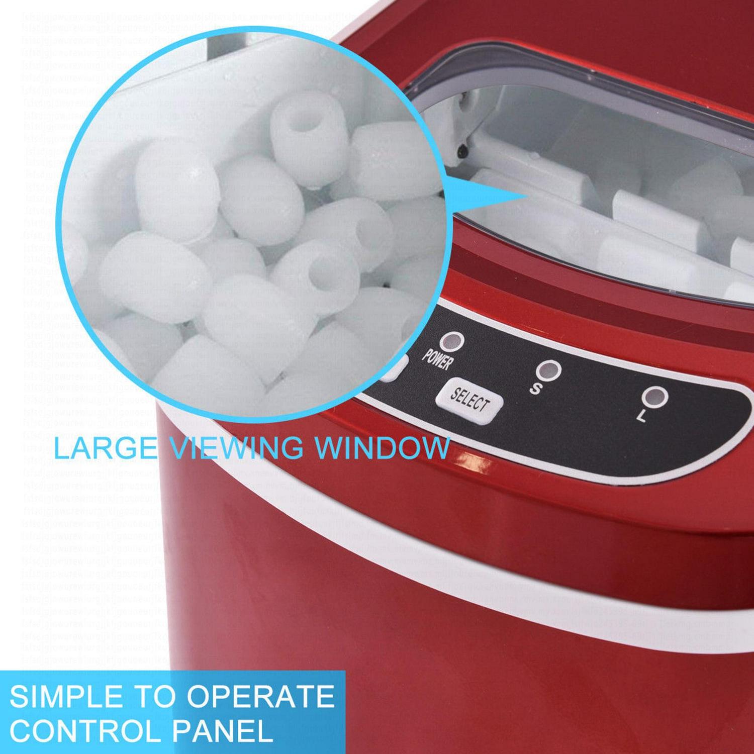 Portable Compact Electric Ice Maker Machine Mini Cube 26lb/Day