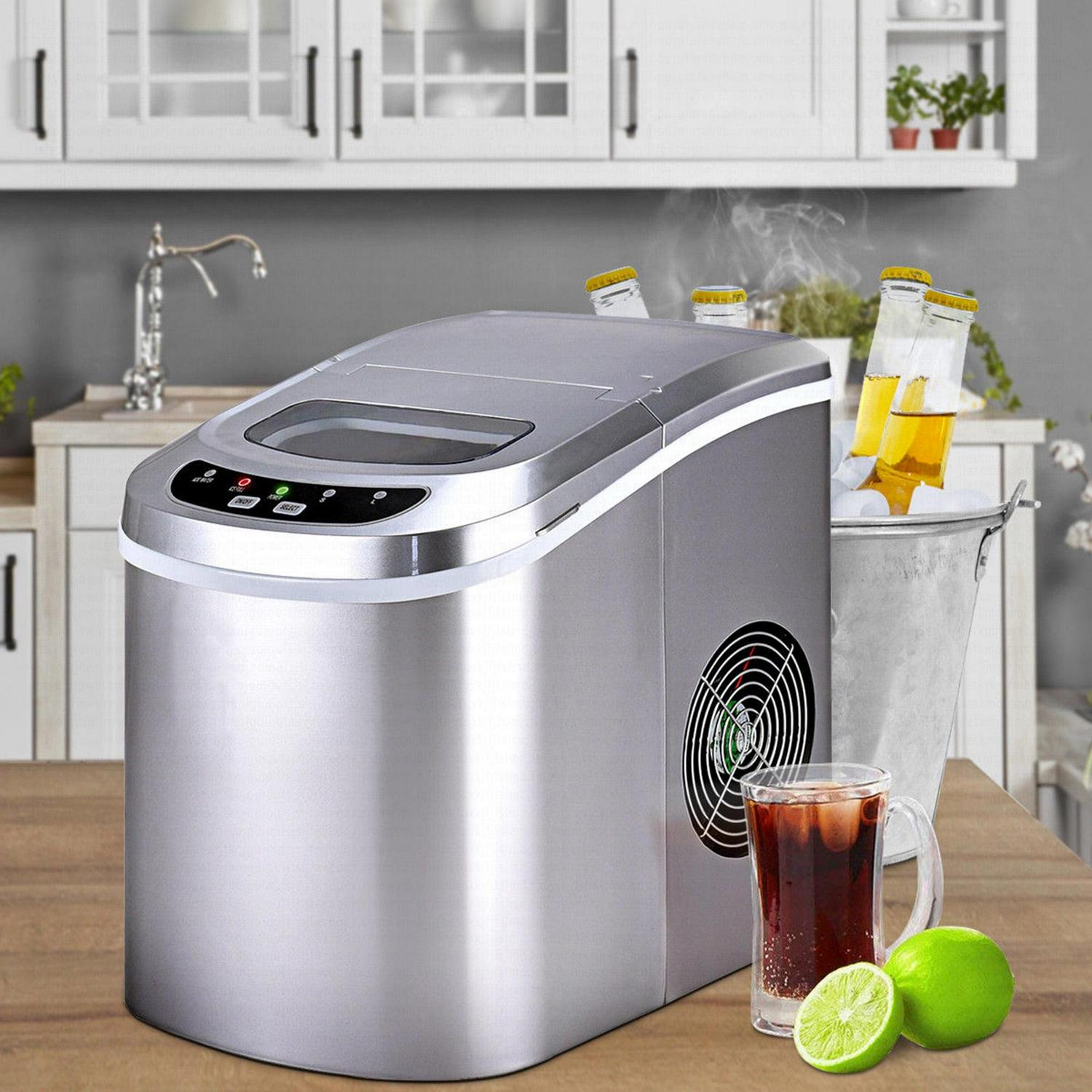 Portable Compact Electric Ice Maker Machine Mini Cube 26lb/Day