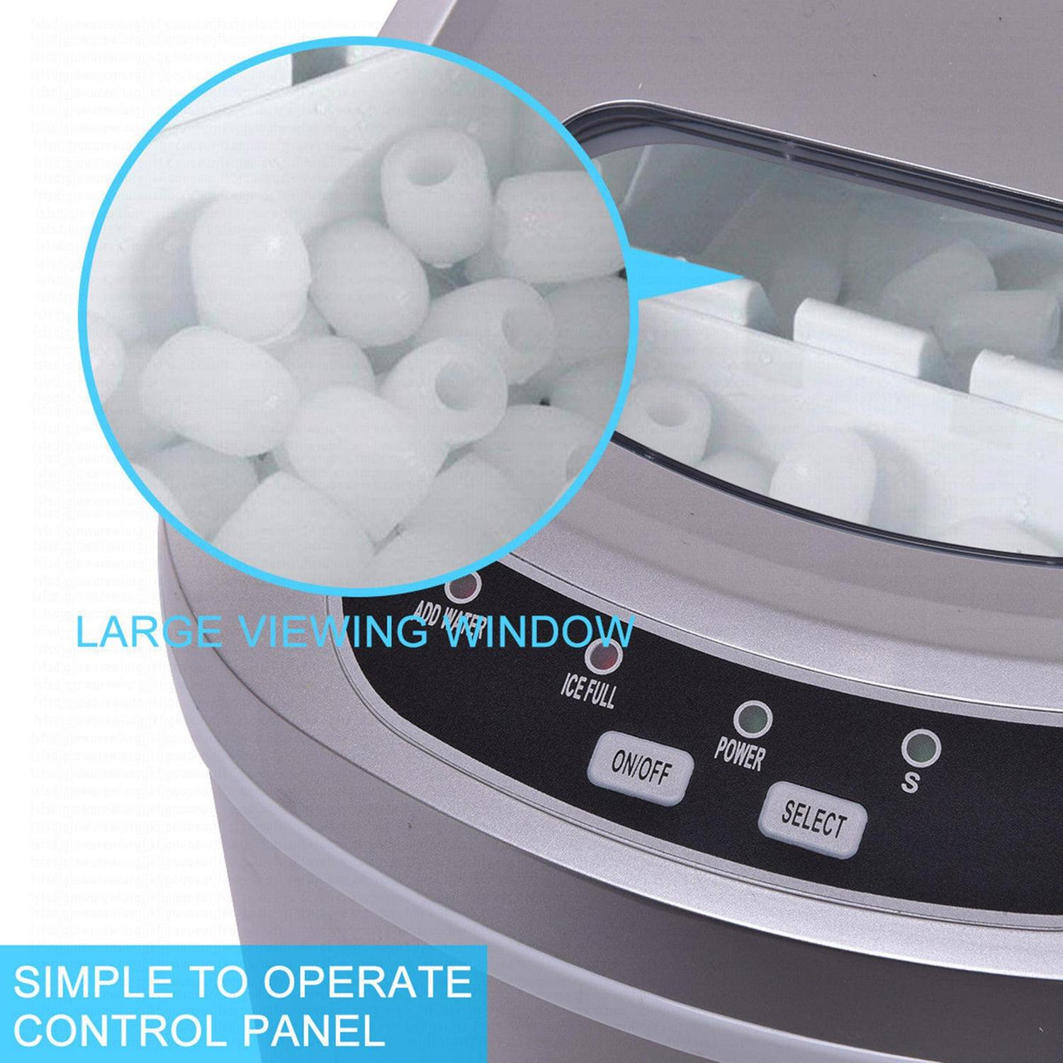 Portable Compact Electric Ice Maker Machine Mini Cube 26lb/Day