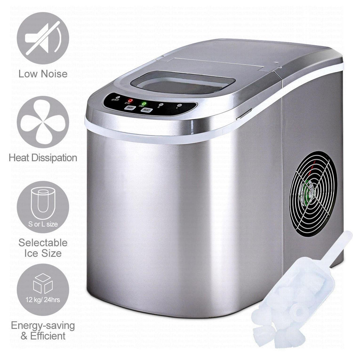 Portable Compact Electric Ice Maker Machine Mini Cube 26lb/Day