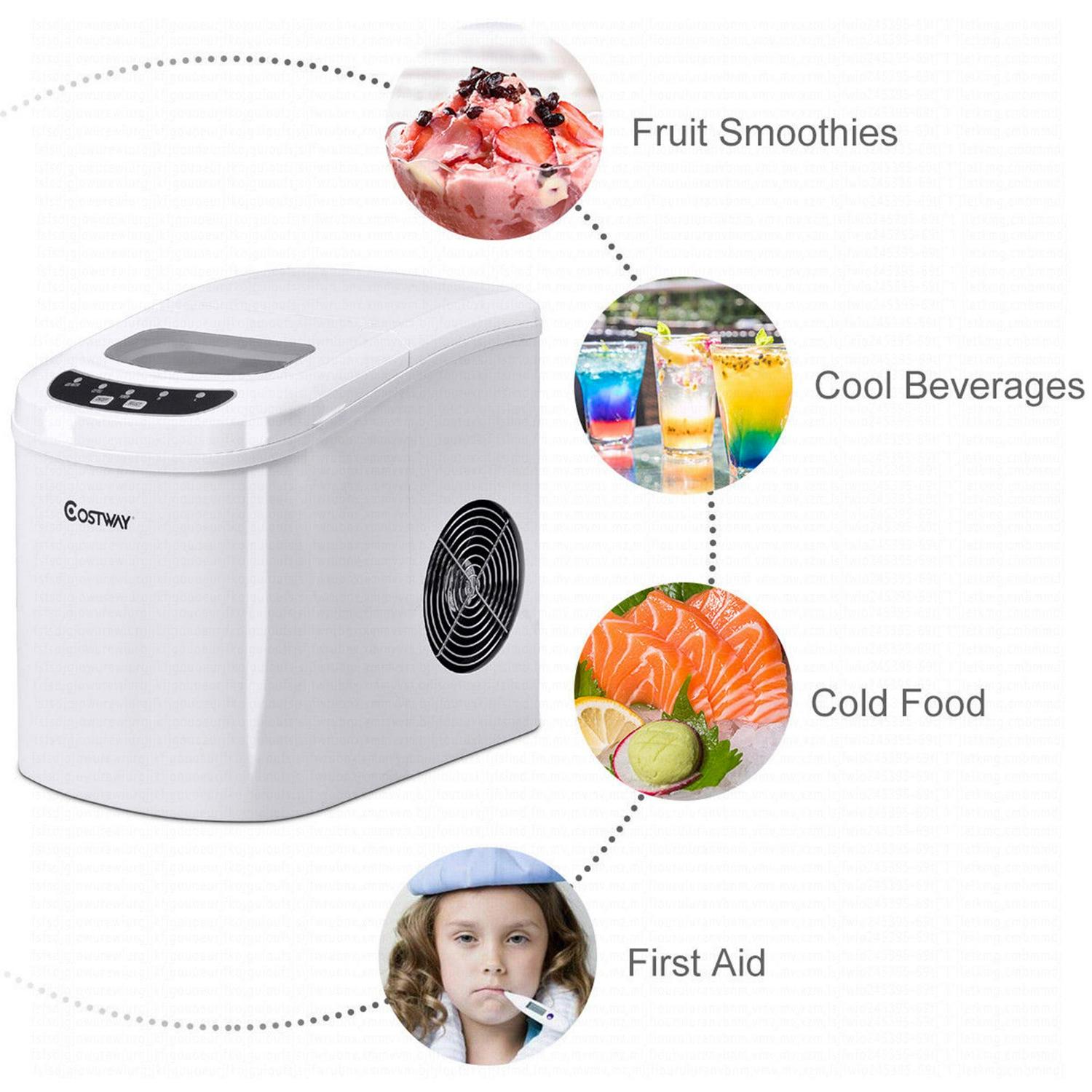 Portable Compact Electric Ice Maker Machine Mini Cube 26lb/Day