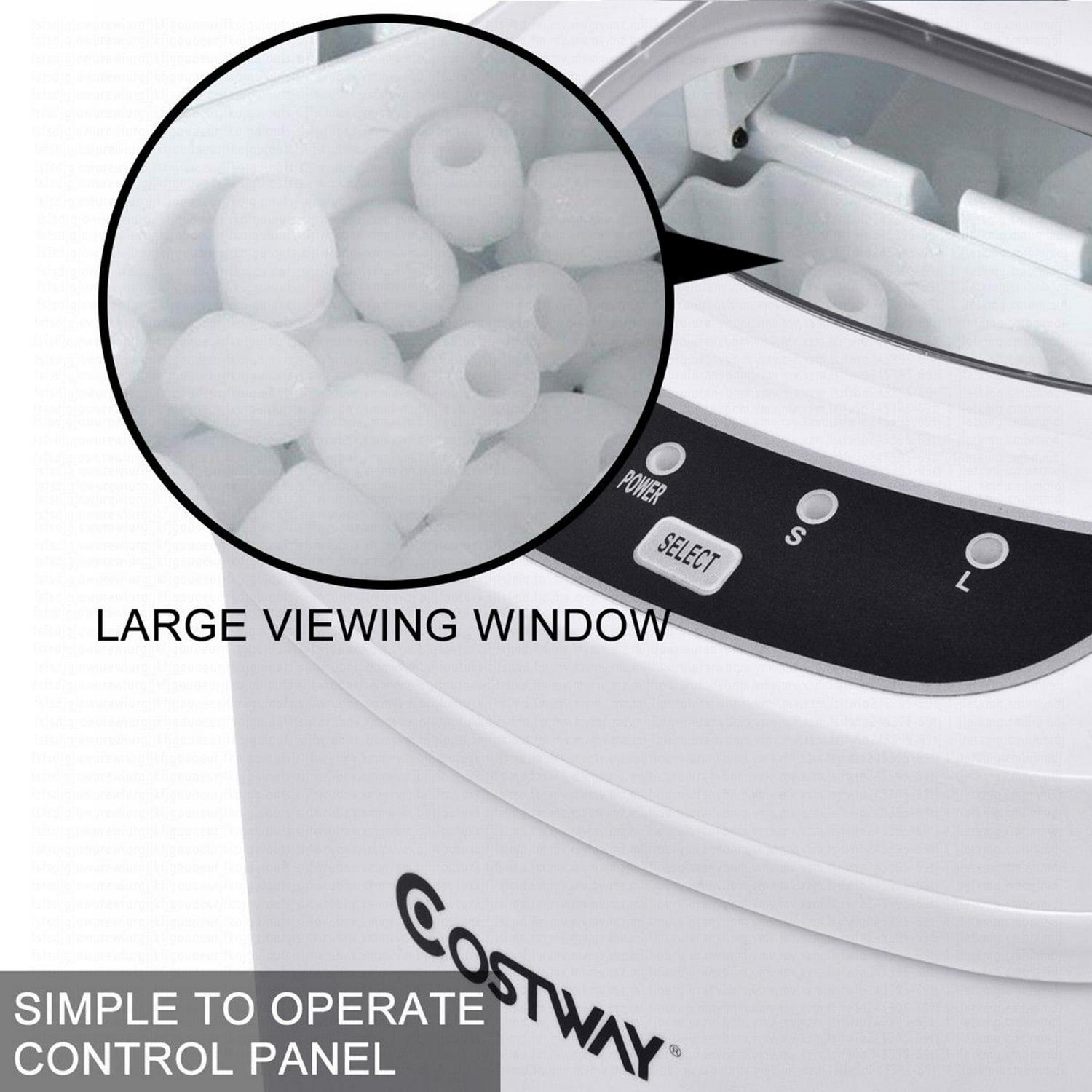 Portable Compact Electric Ice Maker Machine Mini Cube 26lb/Day