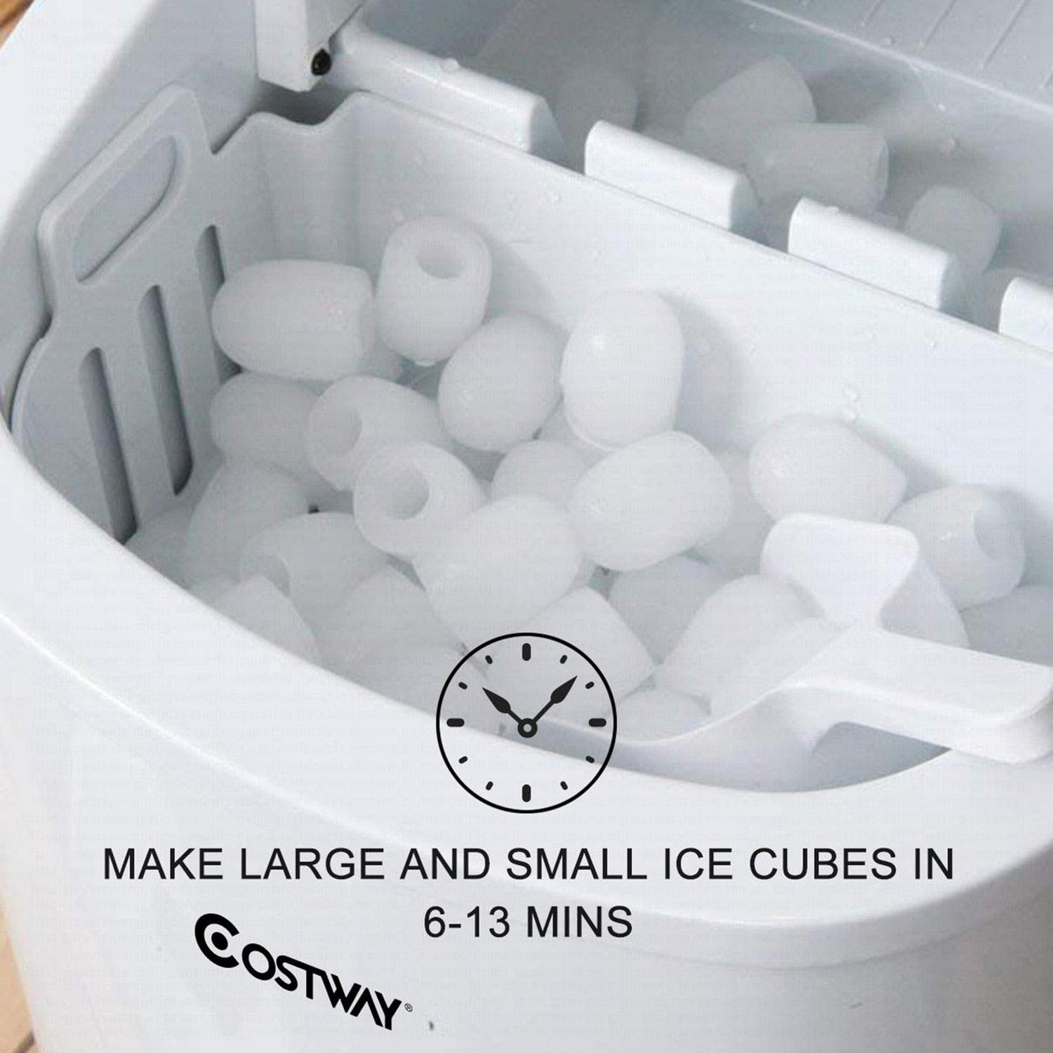 Portable Compact Electric Ice Maker Machine Mini Cube 26lb/Day