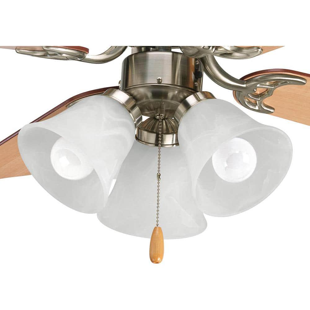 Fan Light Kits Collection 3-Light White Ceiling Fan Light Kit