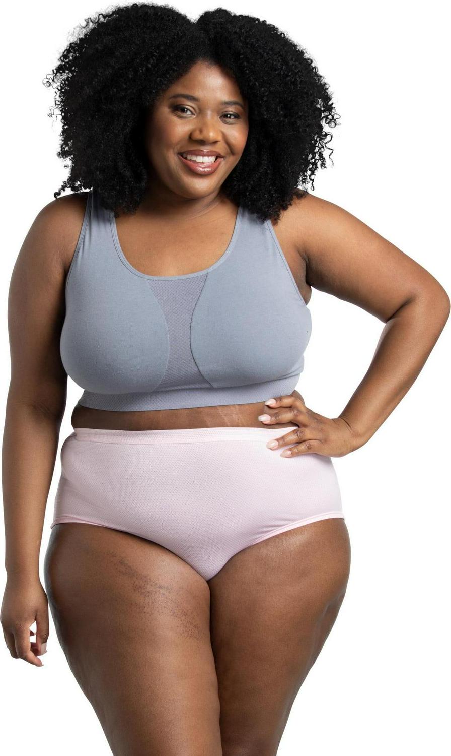Fruit of the Loom Women's Plus Size Breathable Micro-Mesh Brief Underwear 6 Pack - Picture 22 of 30