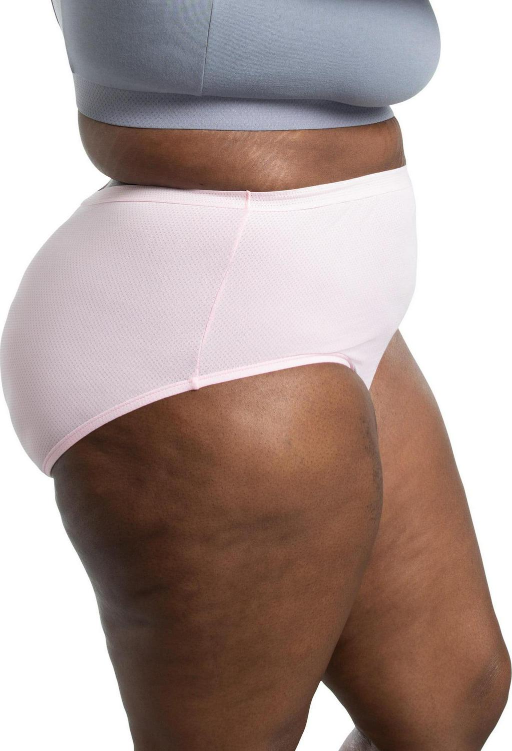 Fruit of the Loom Women's Plus Size Breathable Micro-Mesh Brief Underwear 6 Pack - Picture 30 of 30