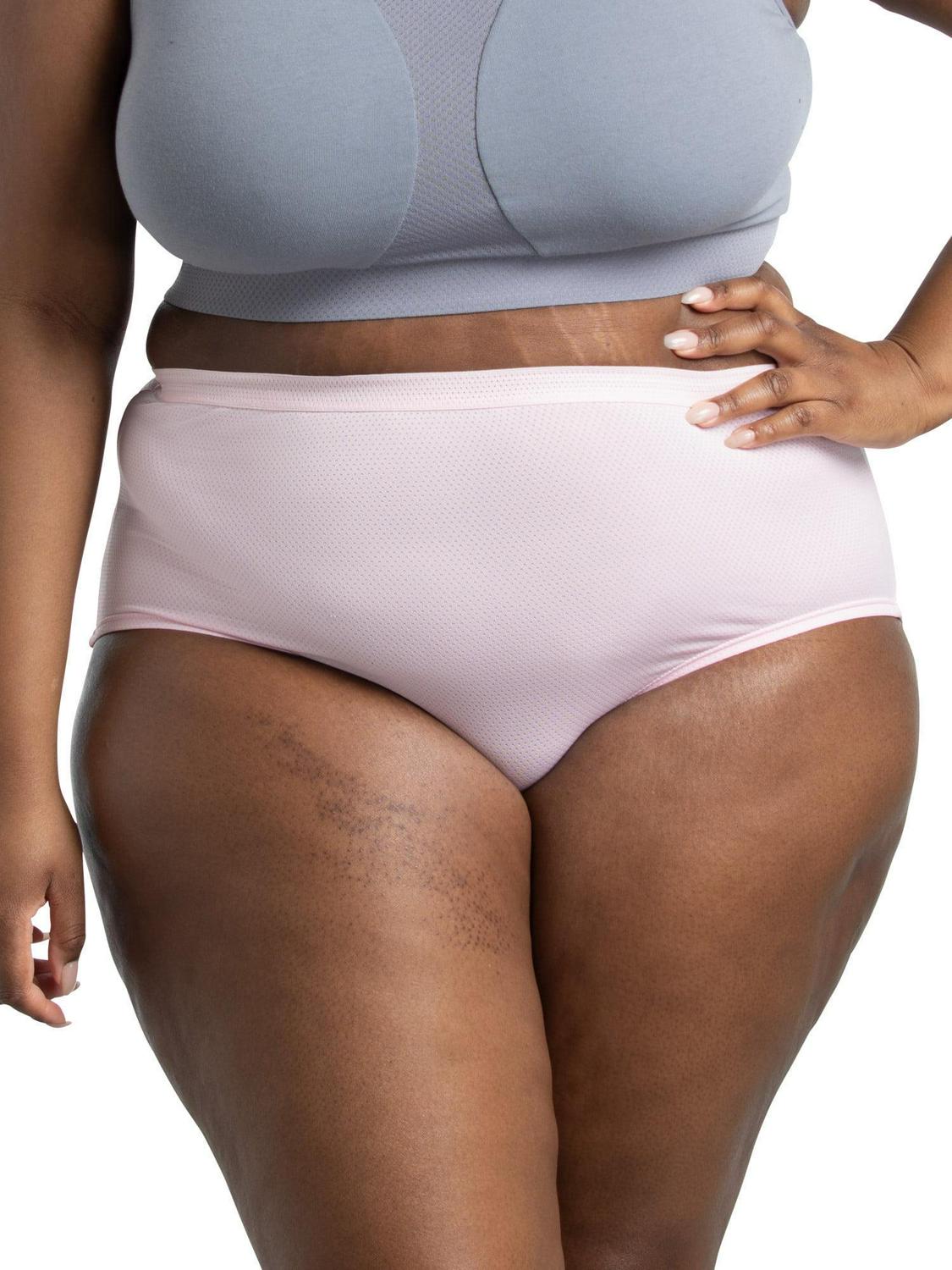 Fruit of the Loom Women's Plus Size Breathable Micro-Mesh Brief Underwear 6 Pack - Picture 28 of 30