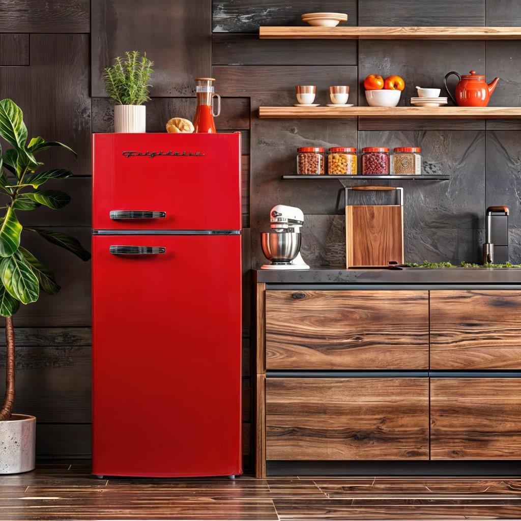 7.5 Cu. Ft Compact Retro Frigidaire 2 Door With Top Freezer Refrigerator - Picture 31 of 32