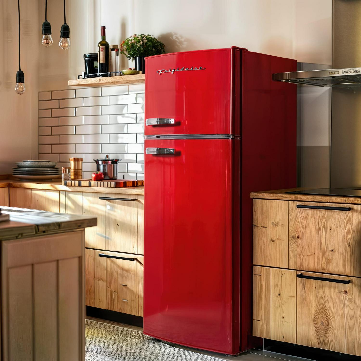 7.5 Cu. Ft Compact Retro Frigidaire 2 Door With Top Freezer Refrigerator - Picture 30 of 32