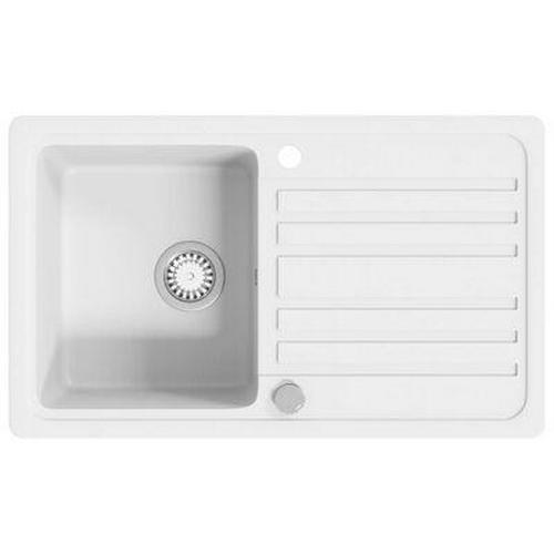 Kitchen Sink Granite Single Basin Reversible Overmount Counter Drainer Waste Kit