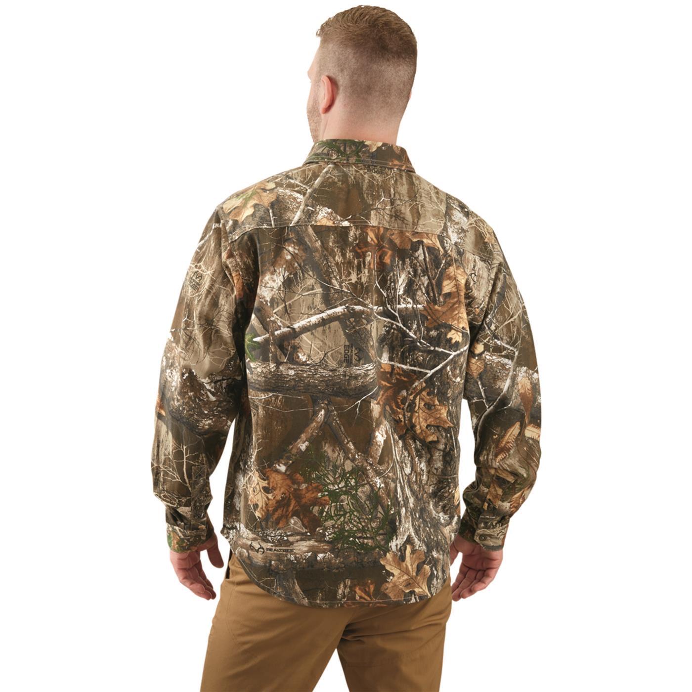 Guide Gear Men's Button Front Hunting Shirt Realtree Edge