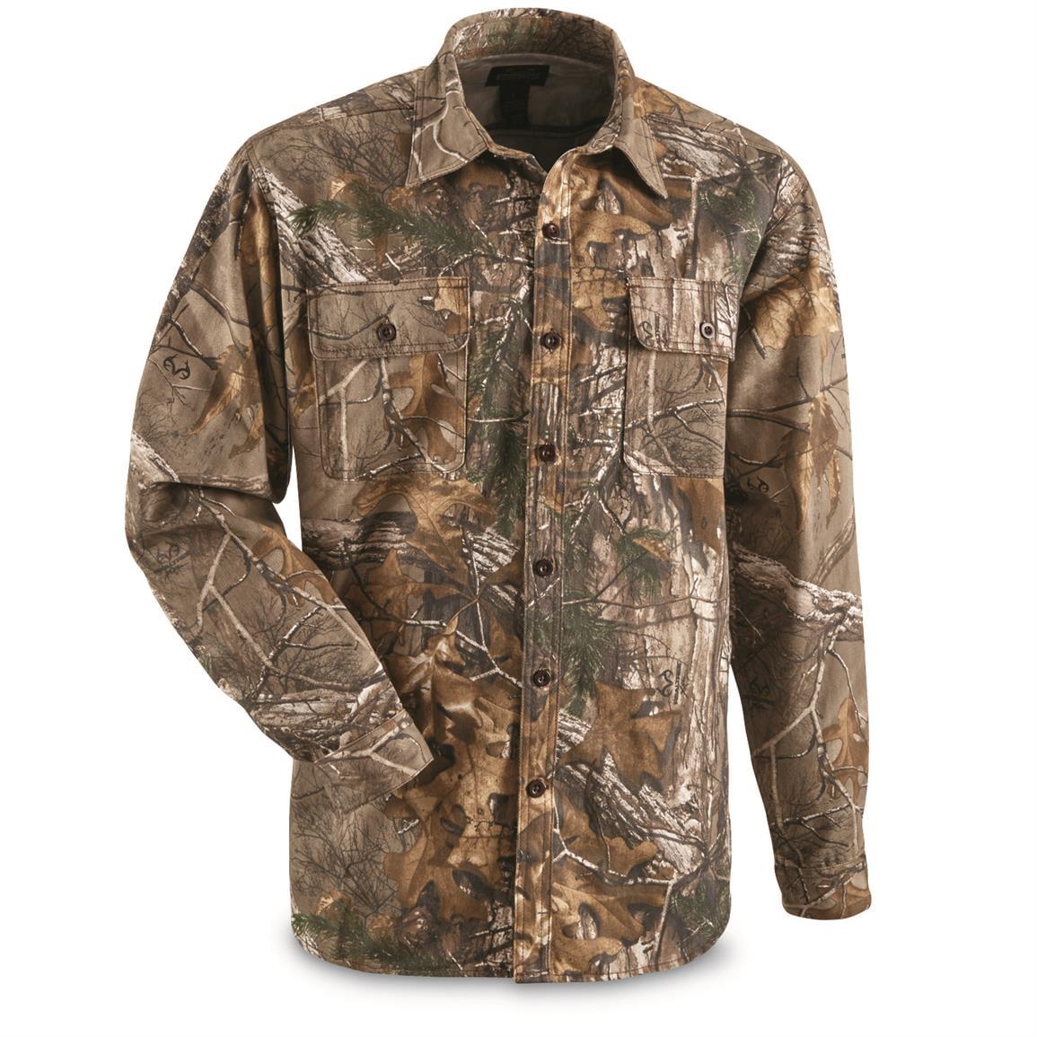 Guide Gear Men's Button Front Hunting Shirt Realtree Edge