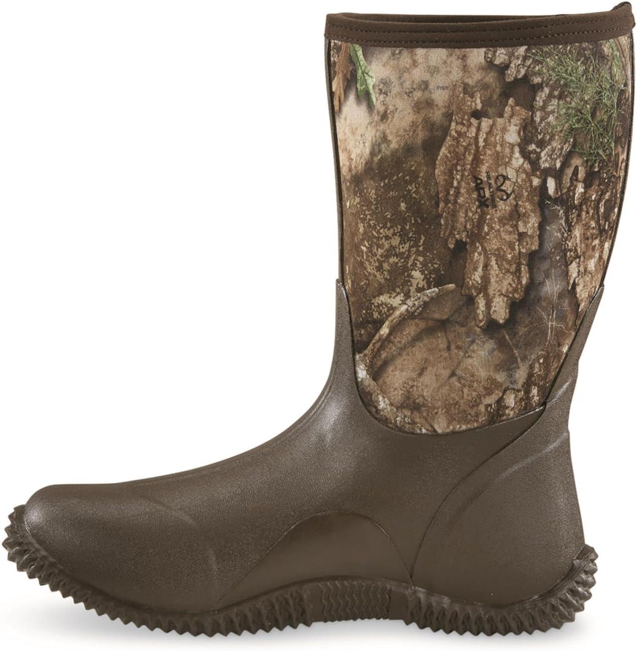 New Guide Gear Mens Mid Camo Bogger Rubber Boots Waterproof Rain Hunting Shoes