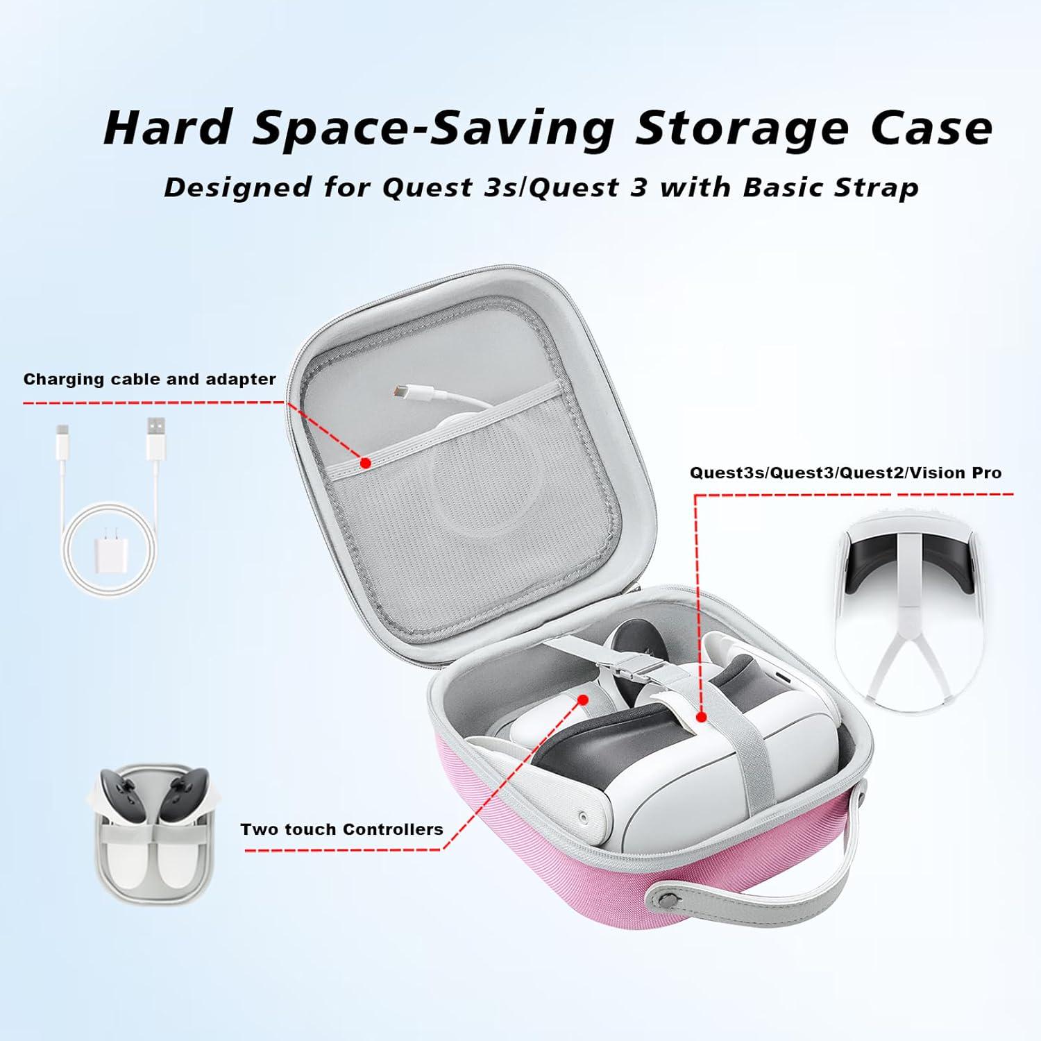 Hartschalenkoffer für Meta Quest 3S/3/2 Vision Pro Headset Reise Zuhause Aufbewahrung - Bild 22 von 26