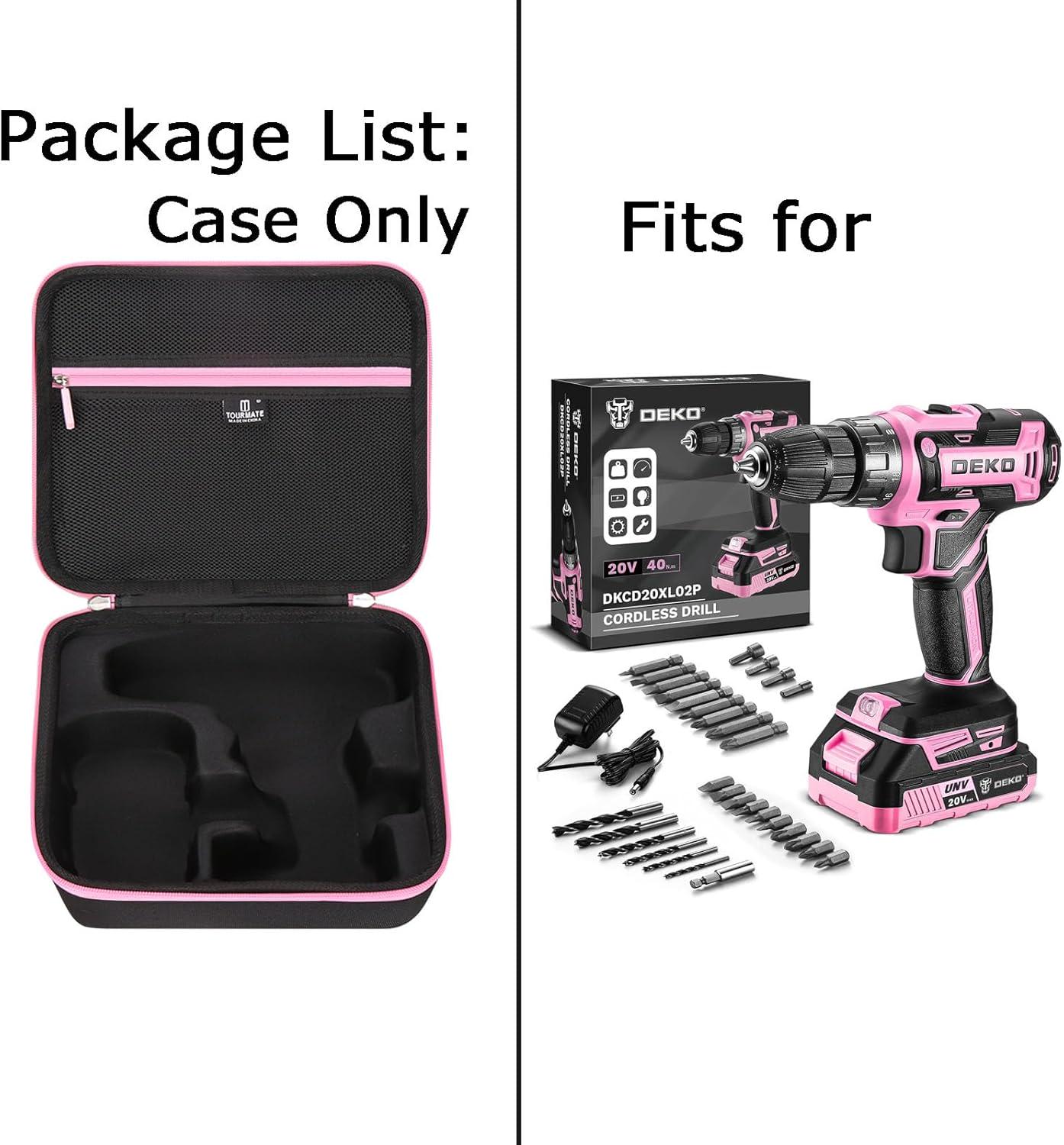 Hard Case for DEKOPRO 20 Power Drill Driver Cordless Storage travel Carrying Bag - Picture 23 of 23