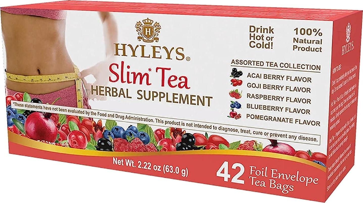 Hyleys Slim Tea Goji Berry Flavor - Weight Loss Herbal Supplement Cleanse And - - Picture 59 of 89