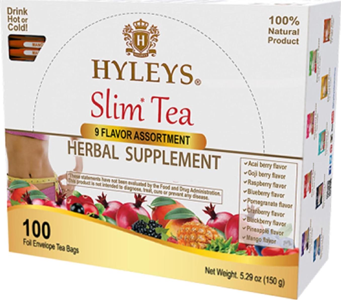 Hyleys Slim Tea Goji Berry Flavor - Weight Loss Herbal Supplement Cleanse And - - Picture 67 of 89