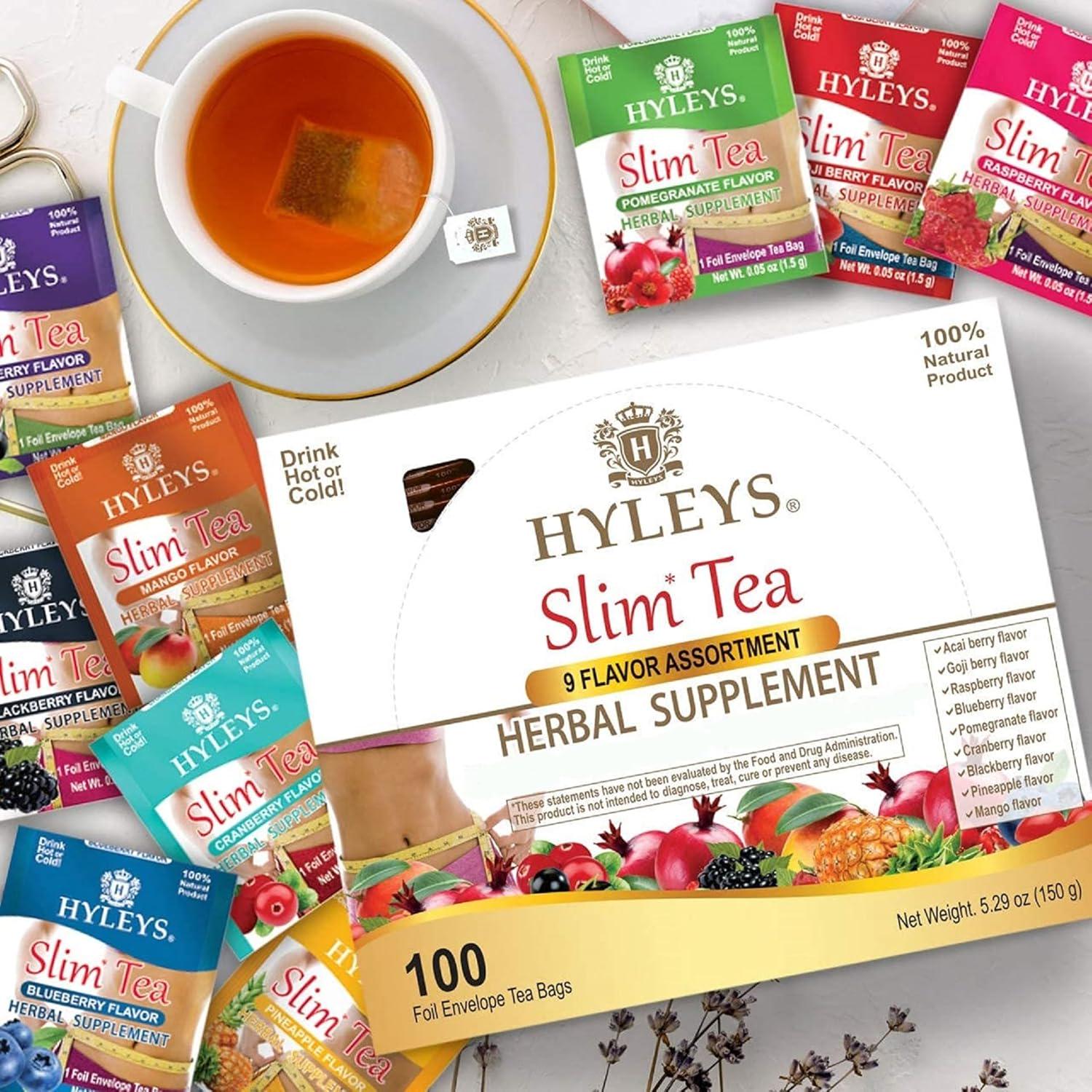 Hyleys Slim Tea Goji Berry Flavor - Weight Loss Herbal Supplement Cleanse And - - Picture 76 of 89