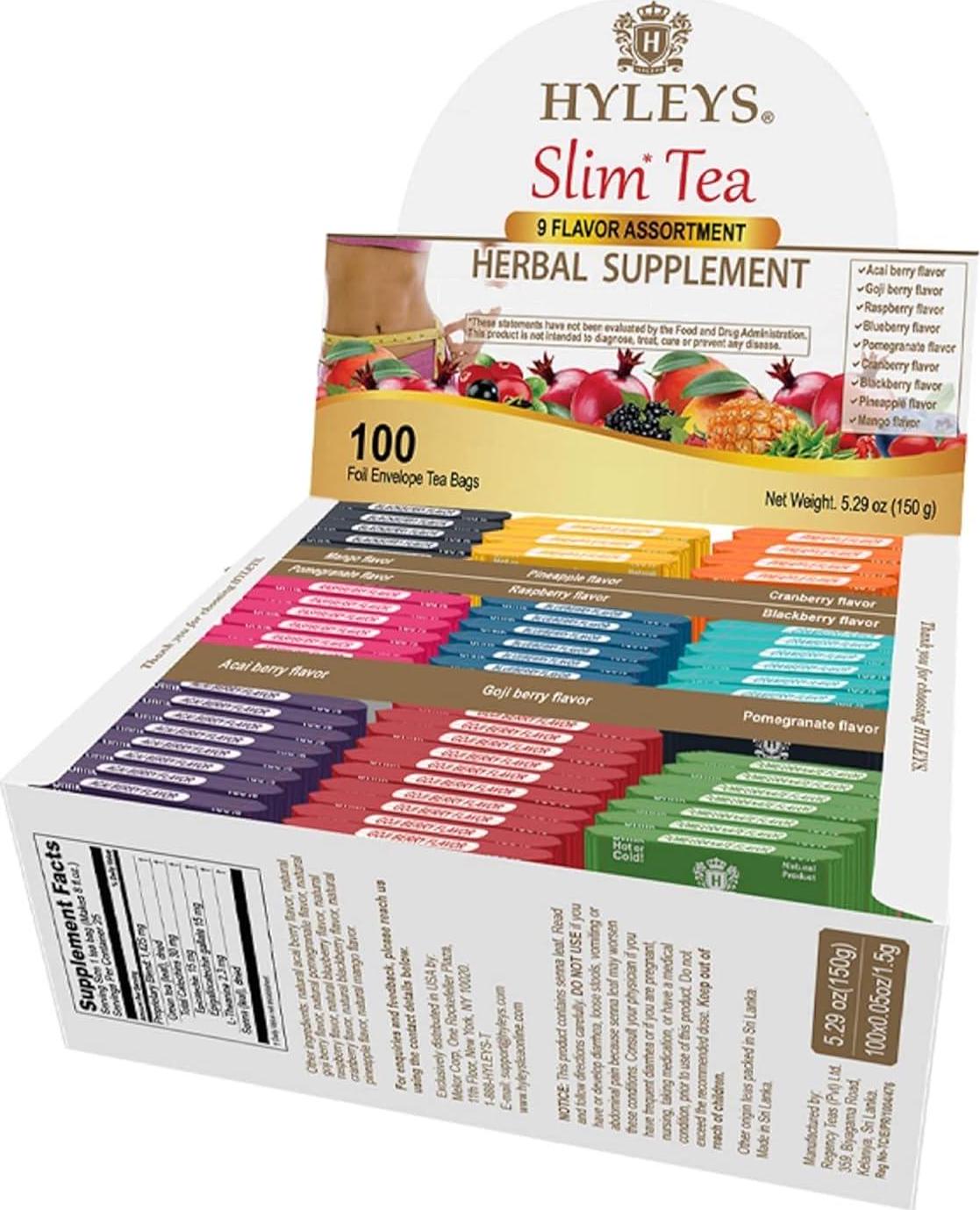Hyleys Slim Tea Goji Berry Flavor - Weight Loss Herbal Supplement Cleanse And - - Picture 71 of 89