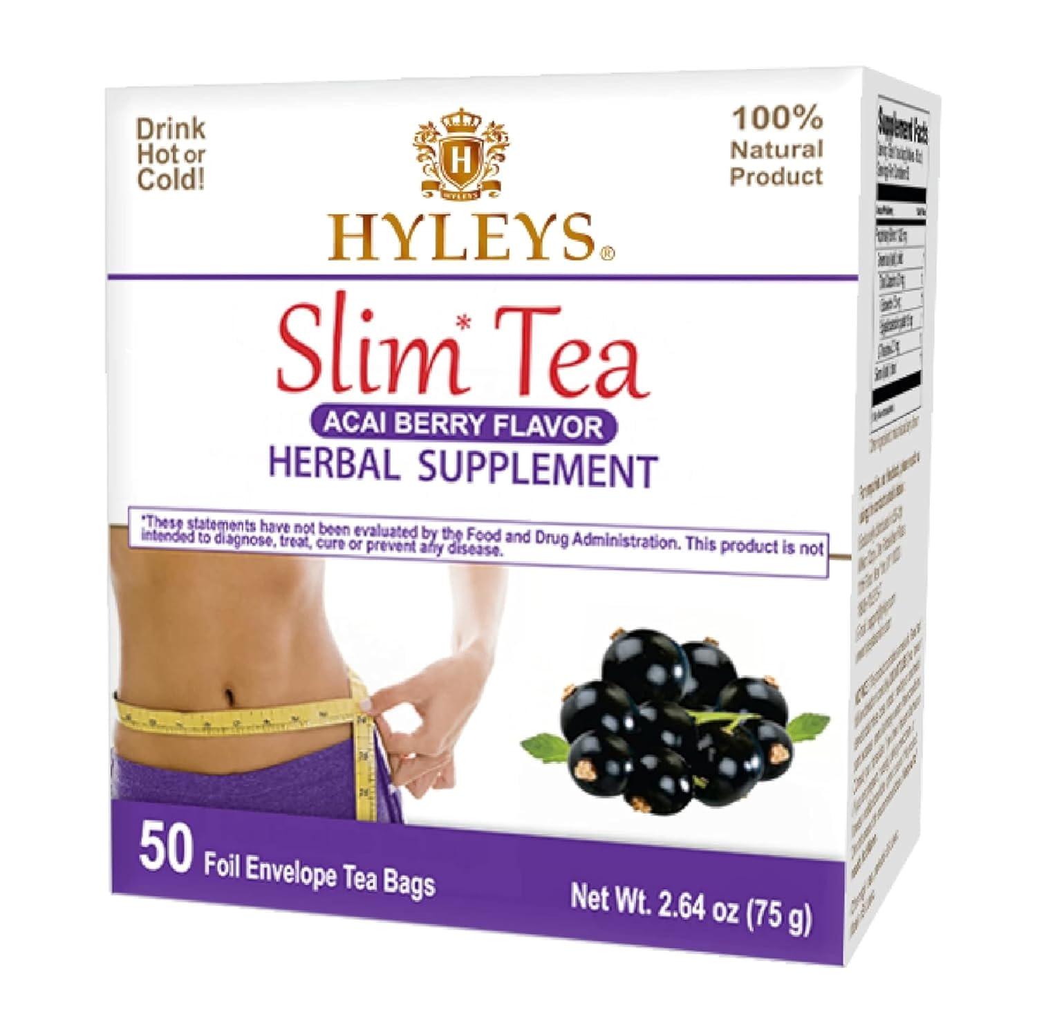 Hyleys Slim Tea Goji Berry Flavor - Weight Loss Herbal Supplement Cleanse And - - Picture 50 of 89