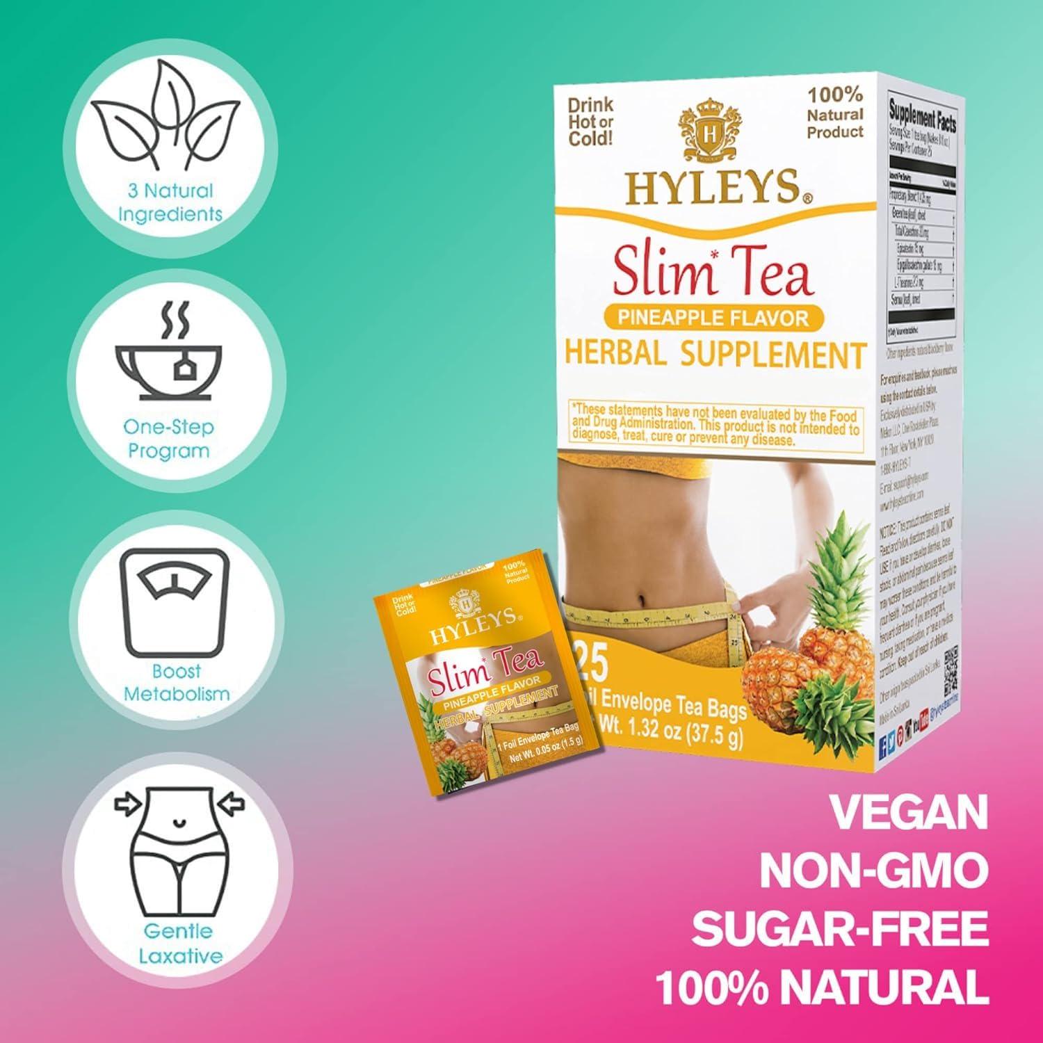 Hyleys Slim Tea Goji Berry Flavor - Weight Loss Herbal Supplement Cleanse And - - Picture 28 of 89