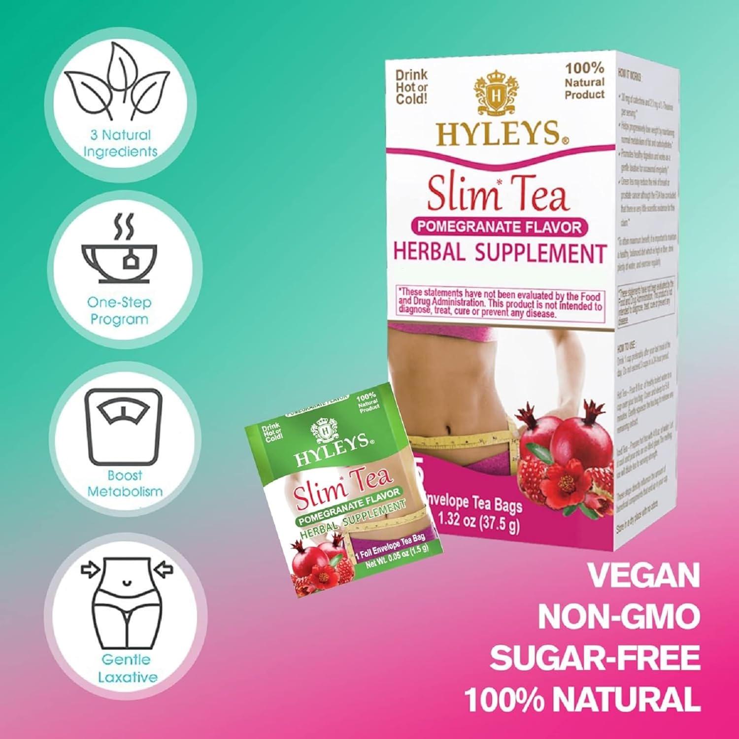 Hyleys Slim Tea Goji Berry Flavor - Weight Loss Herbal Supplement Cleanse And - - Picture 16 of 89