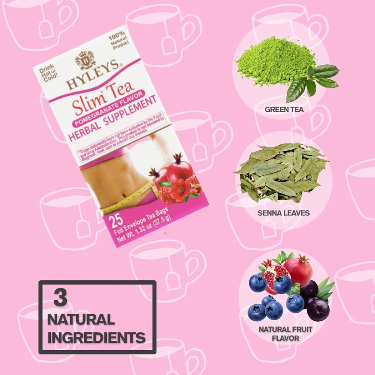 Hyleys Slim Tea Goji Berry Flavor - Weight Loss Herbal Supplement Cleanse And - - Picture 12 of 89