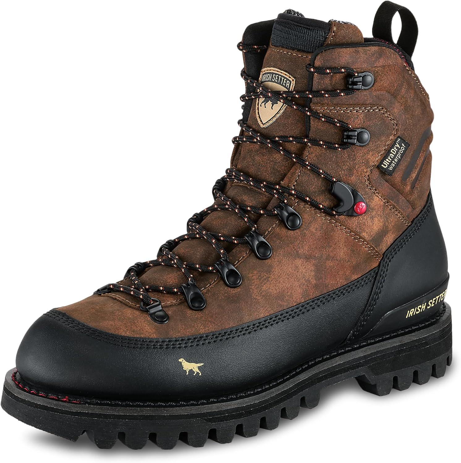 Pre-owned Irish Setter Men's Elk Tracker Xd 8" Waterproof Hunting Boots Stretch Collar In Field Camo (p)