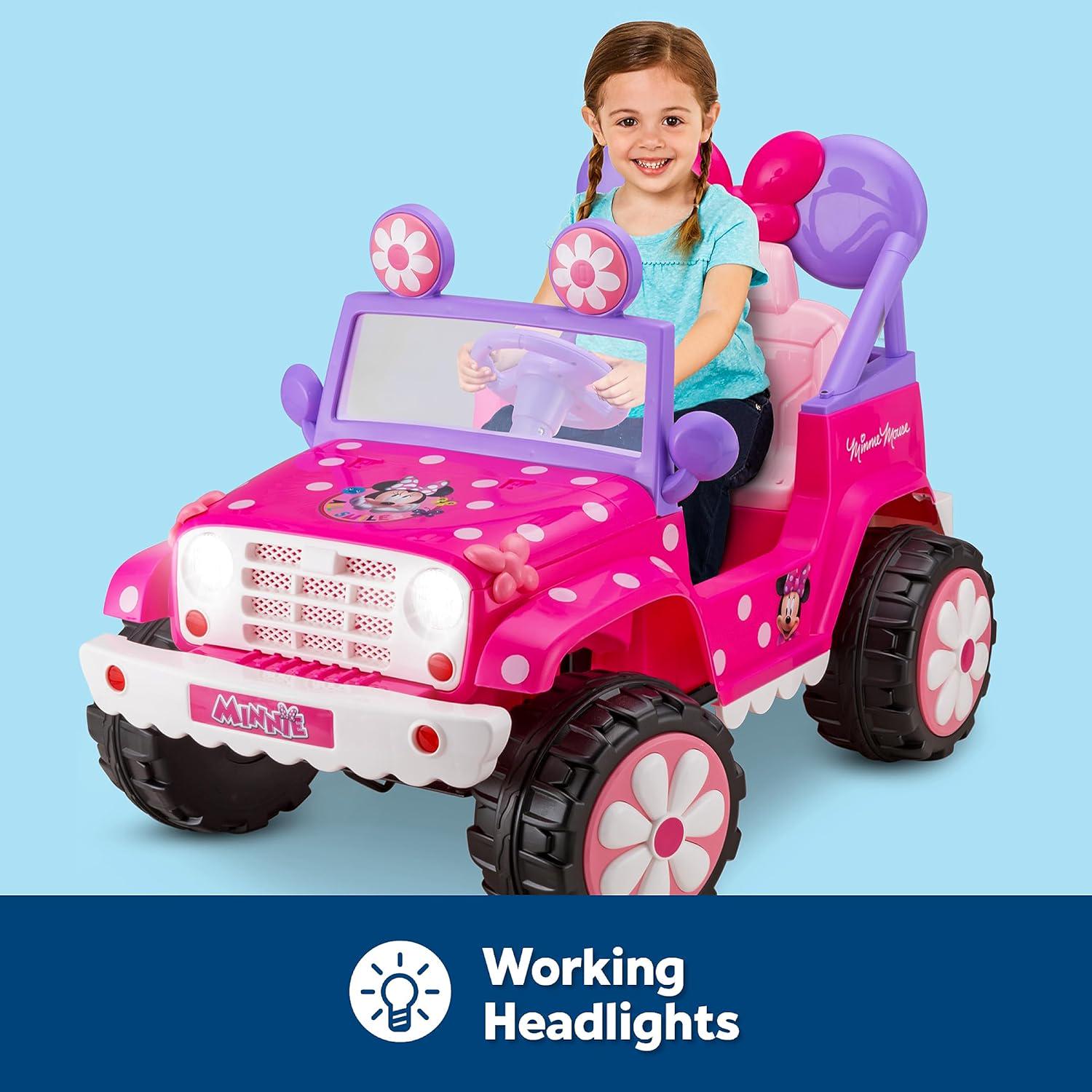 Kid Trax Disney's Minnie Mouse 6V Ride-On Toy, Flower Power 4x4 Battery Powered - Picture 17 of 55