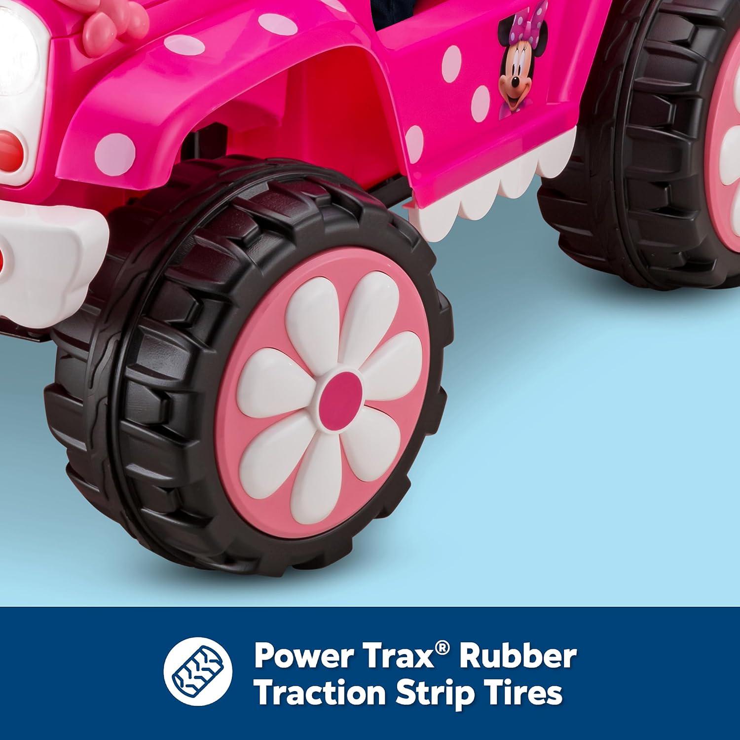 Kid Trax Disney's Minnie Mouse 6V Ride-On Toy, Flower Power 4x4 Battery Powered - Picture 18 of 55