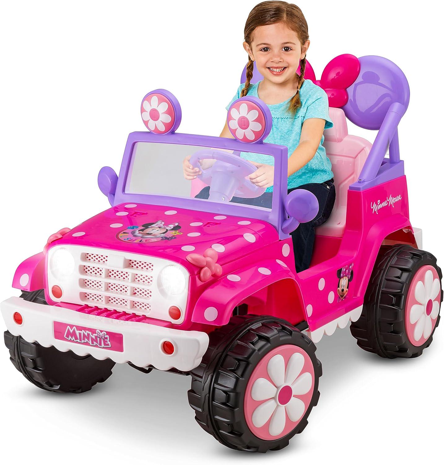Kid Trax Disney's Minnie Mouse 6V Ride-On Toy, Flower Power 4x4 Battery Powered - Picture 13 of 55