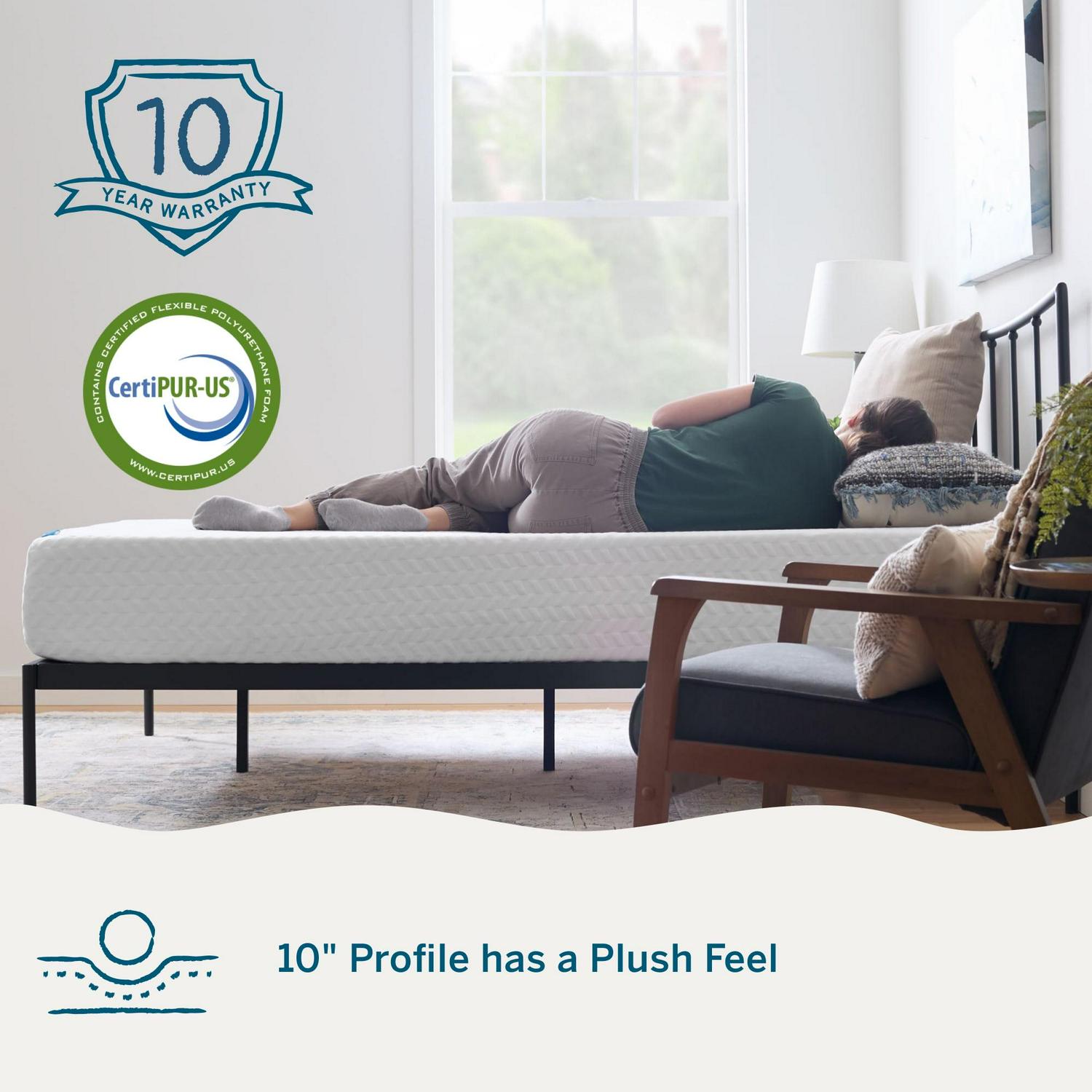 Lucid Bliss 14" Gel Memory Foam Bed Mattress King Queen, Twin Full PLUSH - Picture 46 of 60
