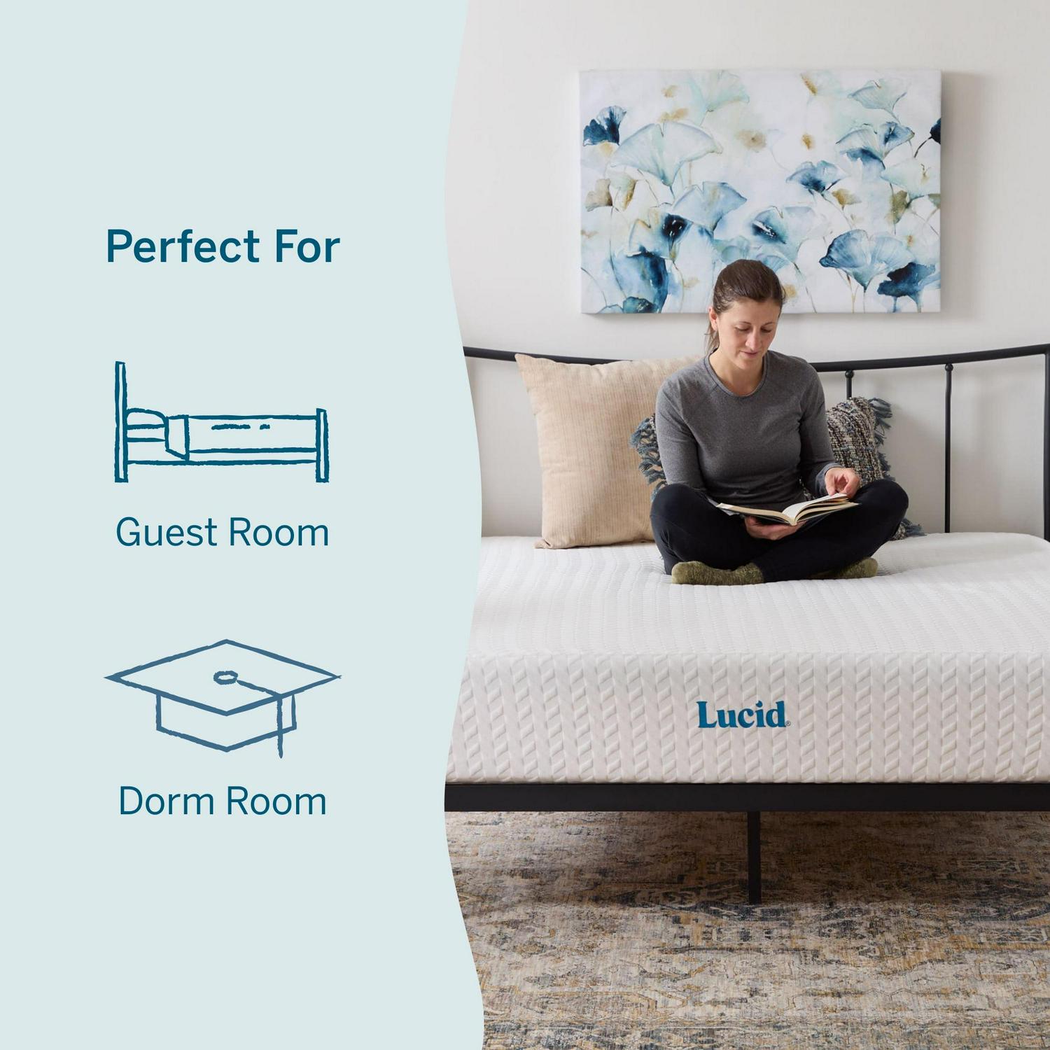 Lucid Bliss 14" Gel Memory Foam Bed Mattress King Queen, Twin Full PLUSH - Picture 44 of 60
