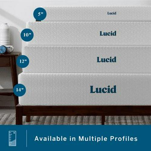 Lucid Bliss 14" Gel Memory Foam Bed Mattress King Queen, Twin Full PLUSH - Picture 39 of 60