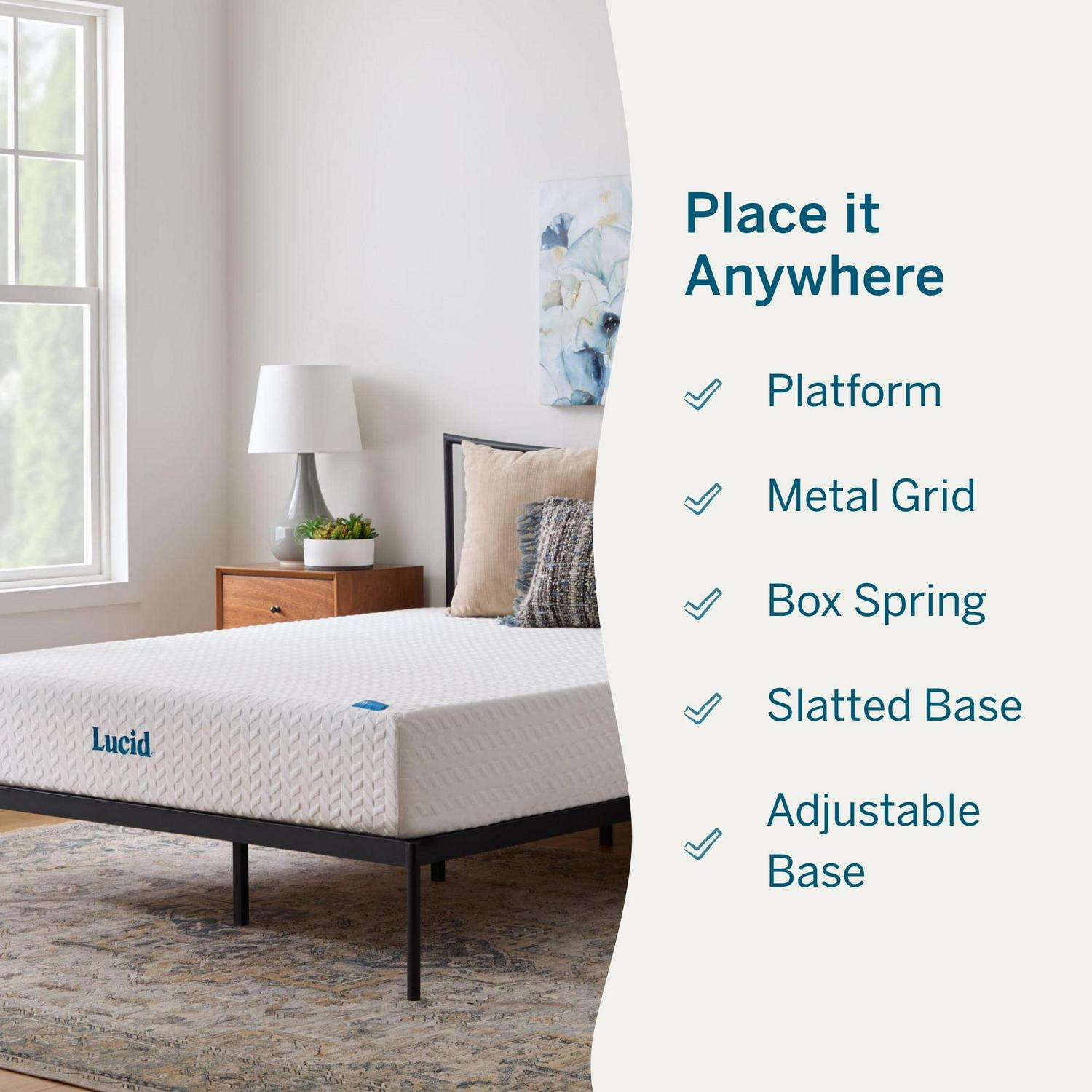 Lucid Bliss 14" Gel Memory Foam Bed Mattress King Queen, Twin Full PLUSH - Picture 48 of 60