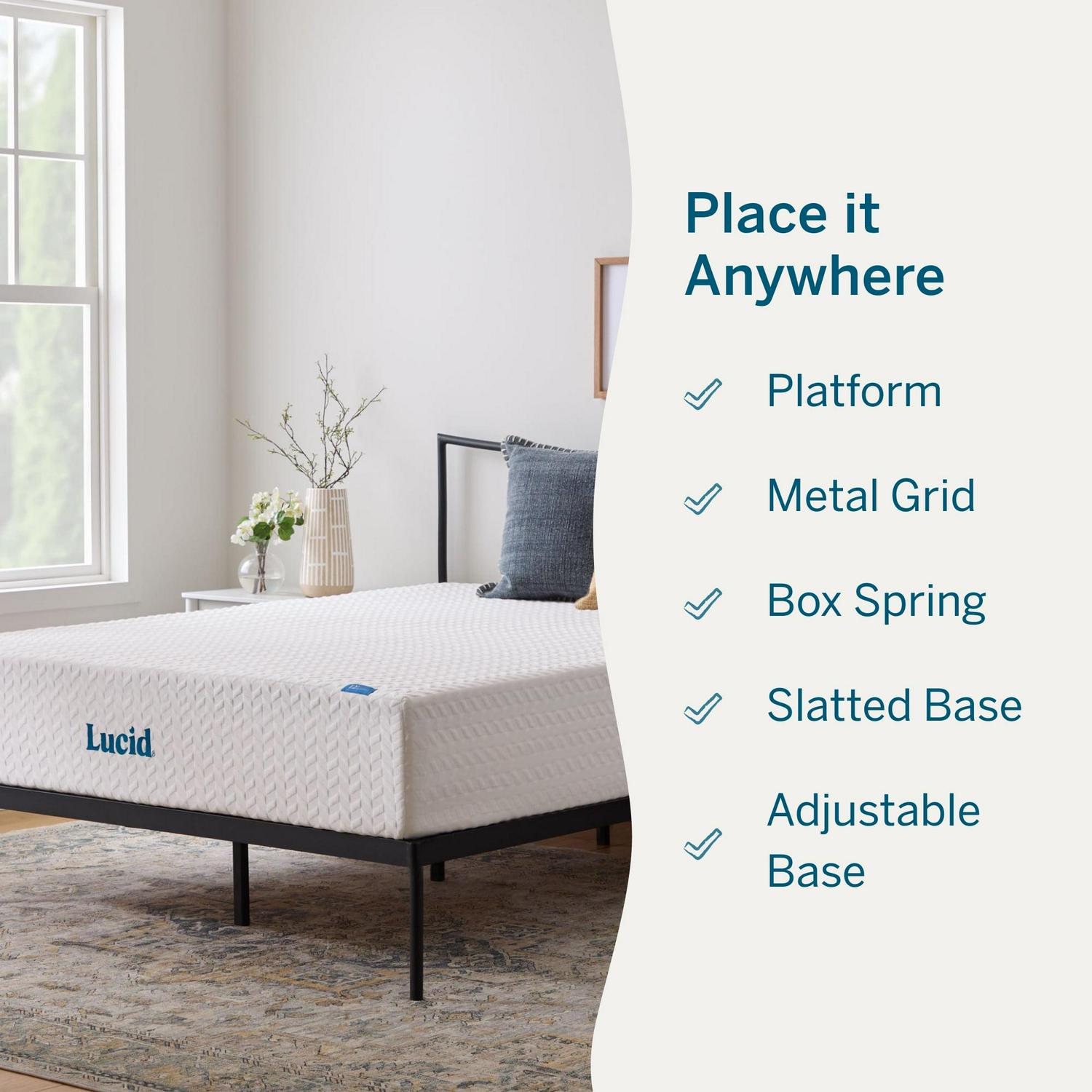 Lucid Bliss 14" Gel Memory Foam Bed Mattress King Queen, Twin Full PLUSH - Picture 58 of 60