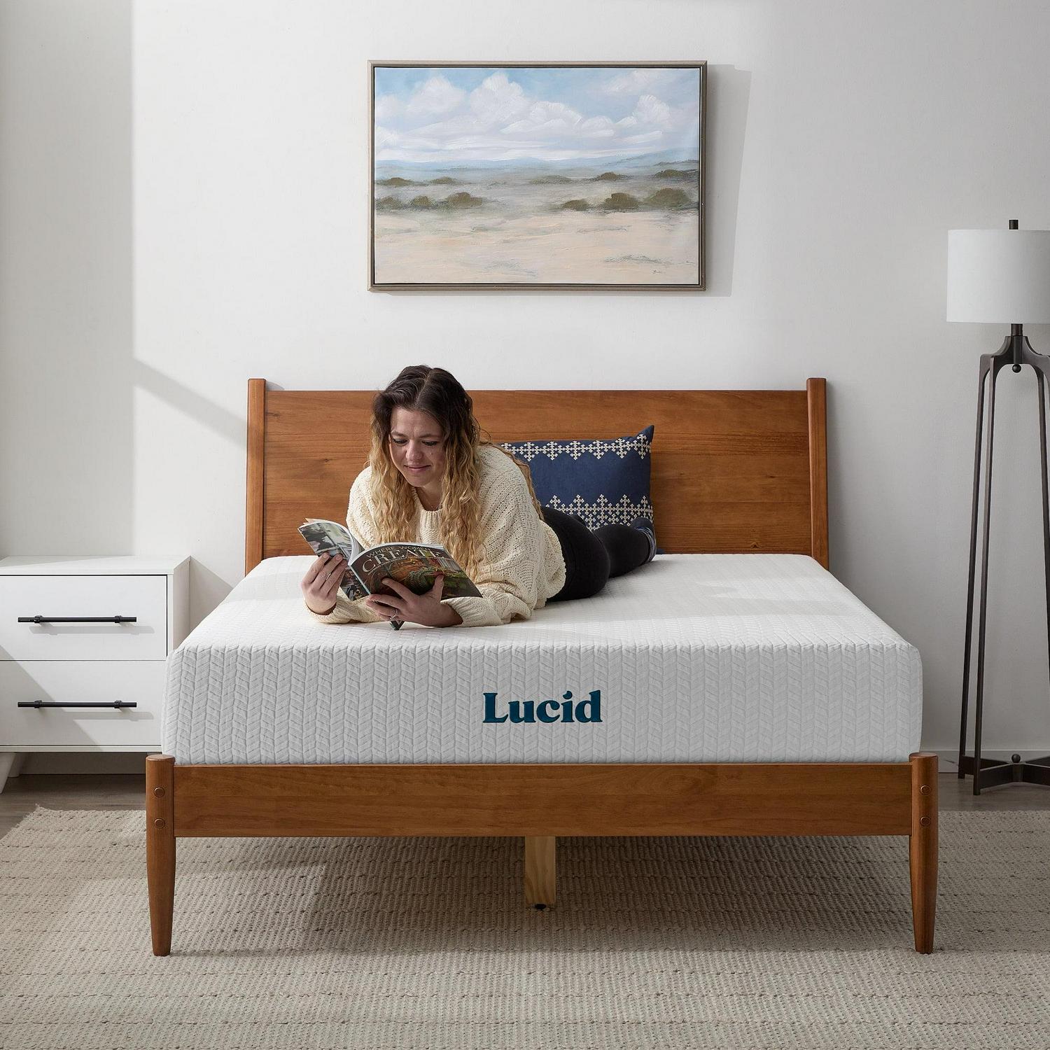 Lucid Bliss 14" Gel Memory Foam Bed Mattress King Queen, Twin Full PLUSH - Picture 22 of 60