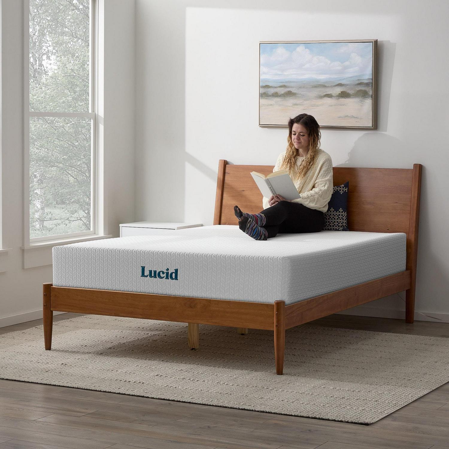 Lucid Bliss 14" Gel Memory Foam Bed Mattress King Queen, Twin Full PLUSH - Picture 18 of 60