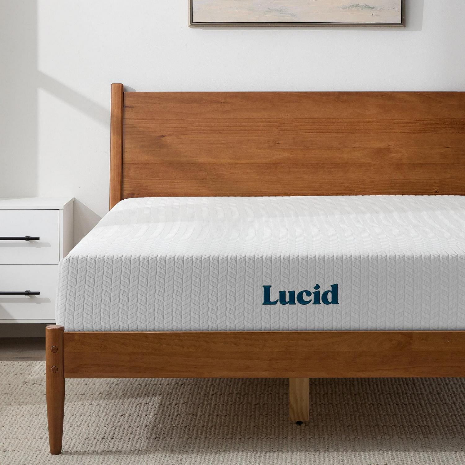 Lucid Gel Memory Foam Plush Mattress Twin, Twin Xl, Full, Full Xl 