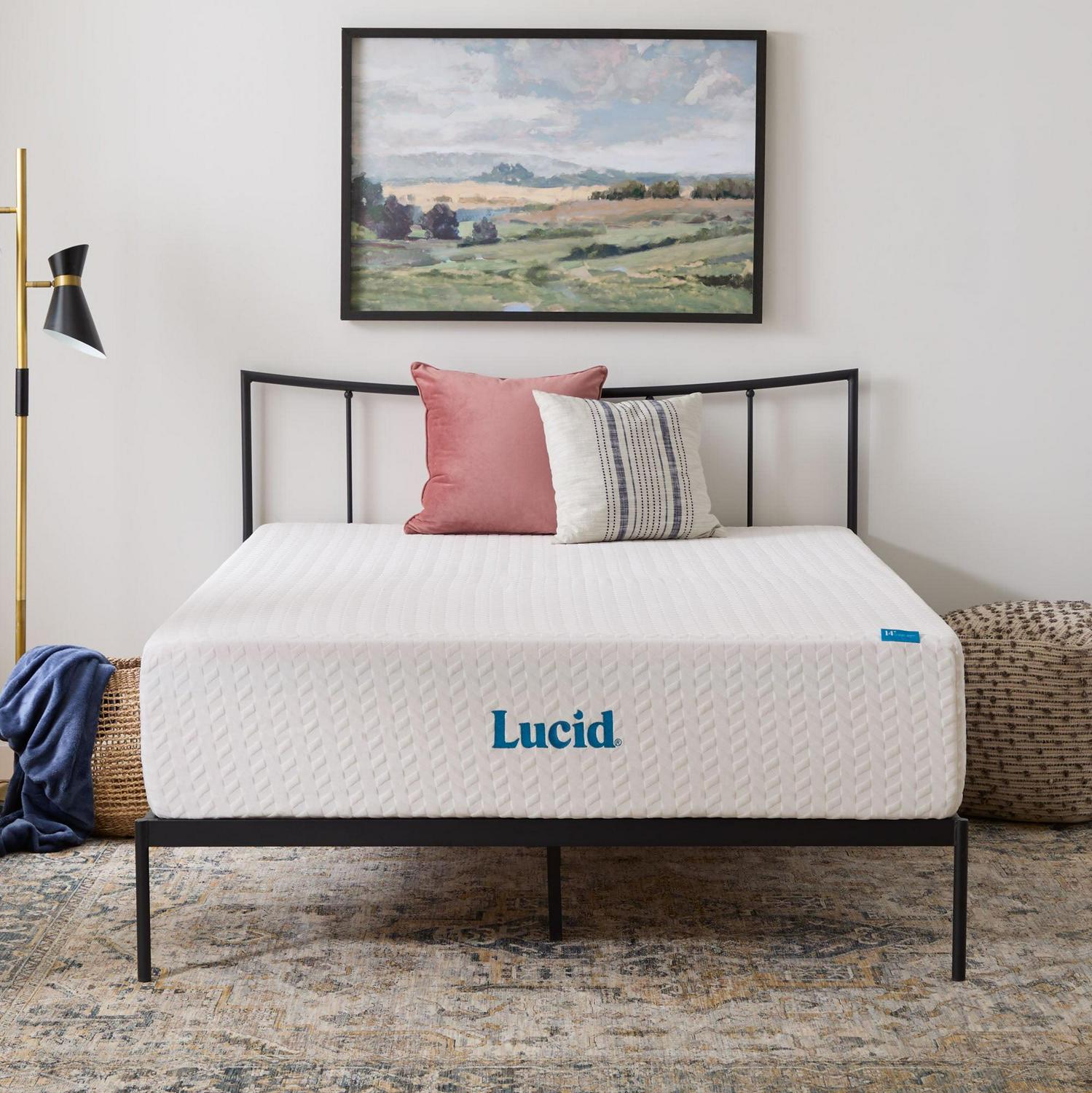 Lucid Bliss 14" Gel Memory Foam Bed Mattress King Queen, Twin Full PLUSH - Picture 13 of 60