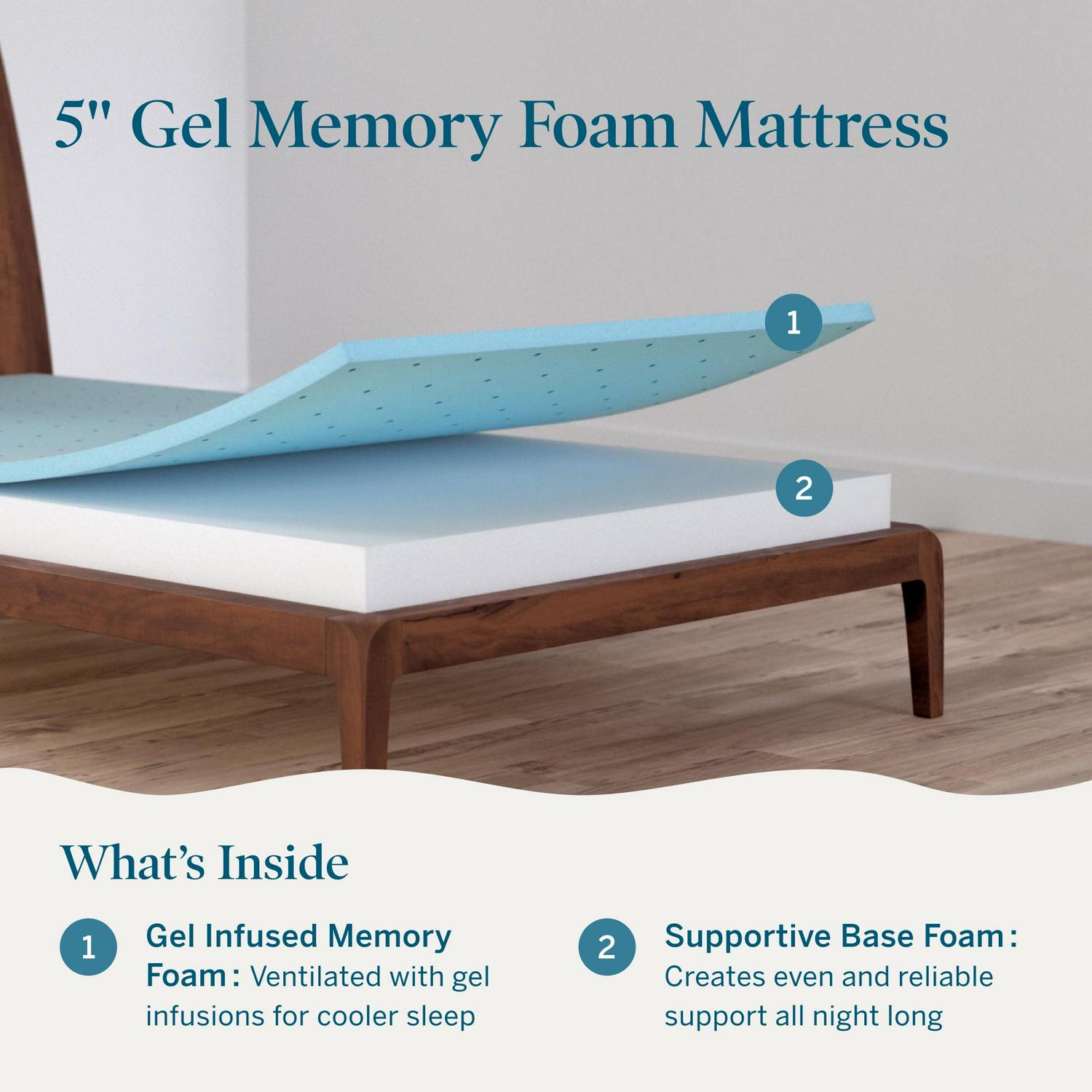 Lucid Bliss 14" Gel Memory Foam Bed Mattress King Queen, Twin Full PLUSH - Picture 29 of 60