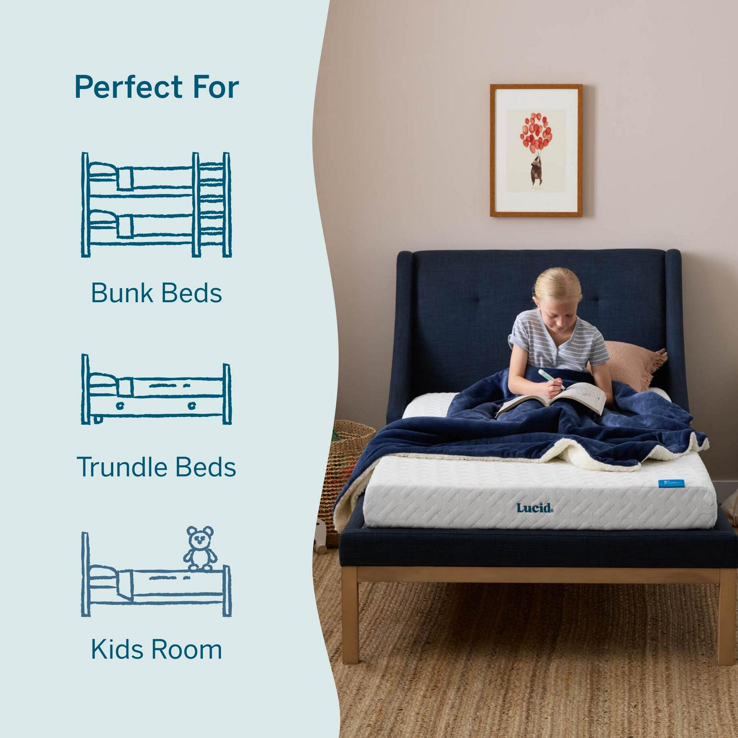 Lucid Bliss 14" Gel Memory Foam Bed Mattress King Queen, Twin Full PLUSH - Picture 28 of 60