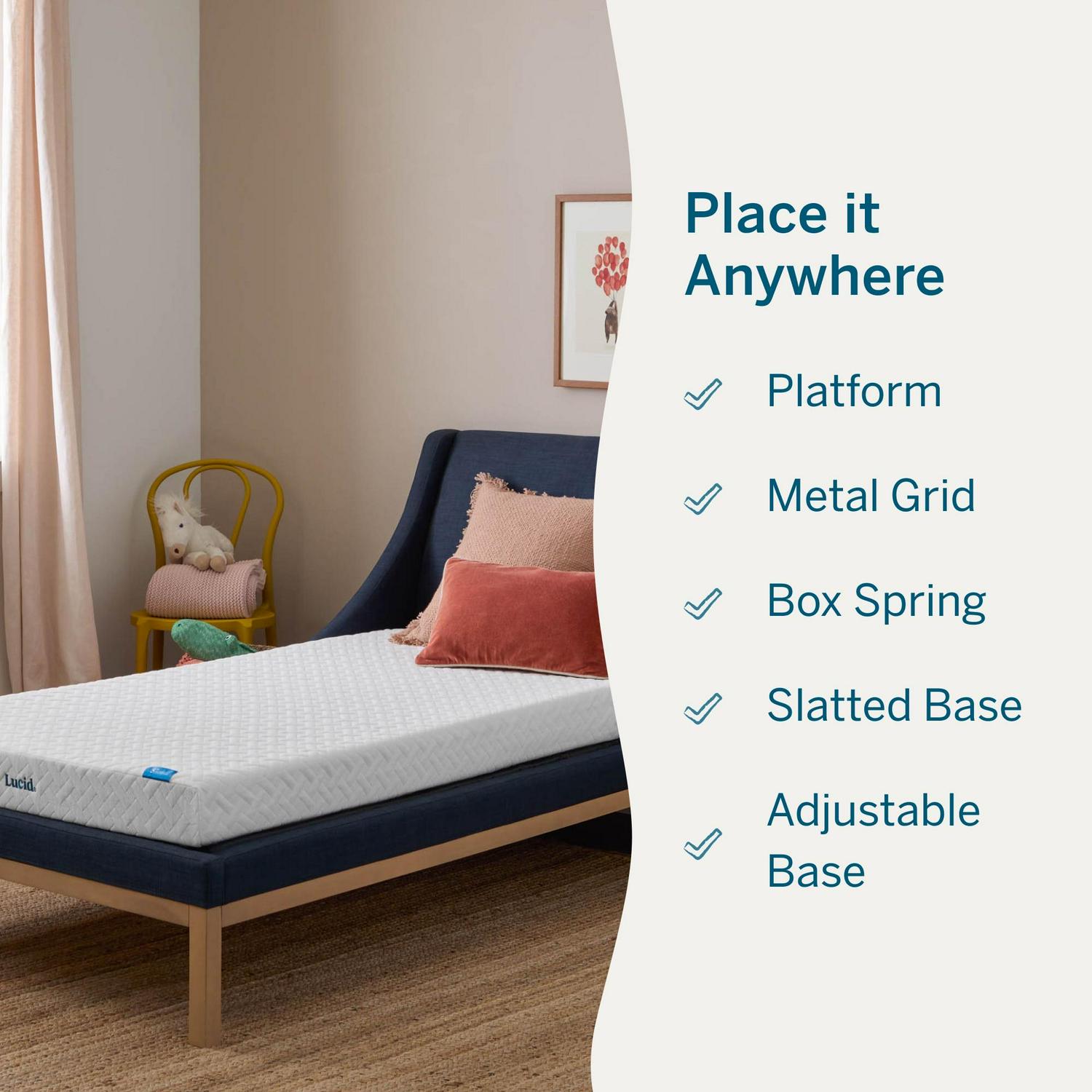 Lucid Bliss 14" Gel Memory Foam Bed Mattress King Queen, Twin Full PLUSH - Picture 32 of 60