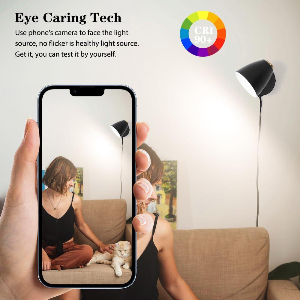 Modern Plug in Wall Light Adjustable Angle 100° & 330° White Plug in Wall - Picture 19 of 22