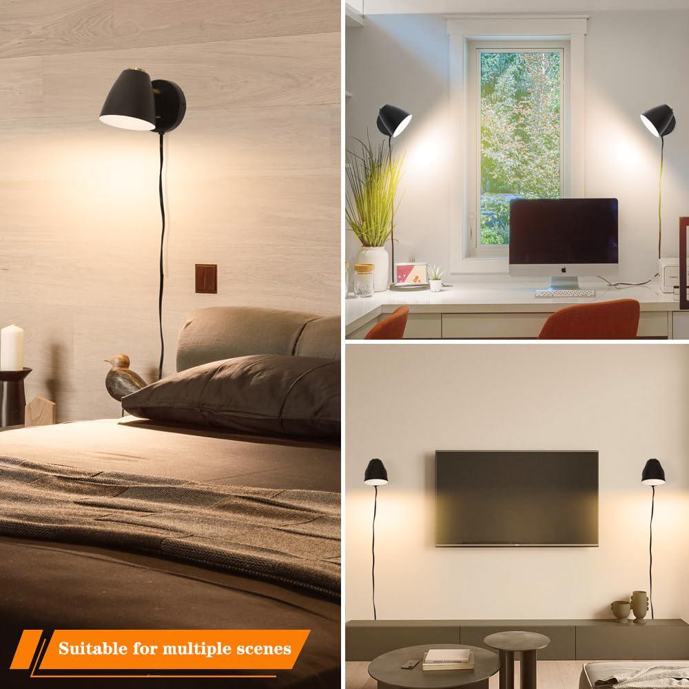 Modern Plug in Wall Light Adjustable Angle 100° & 330° White Plug in Wall - Picture 21 of 22