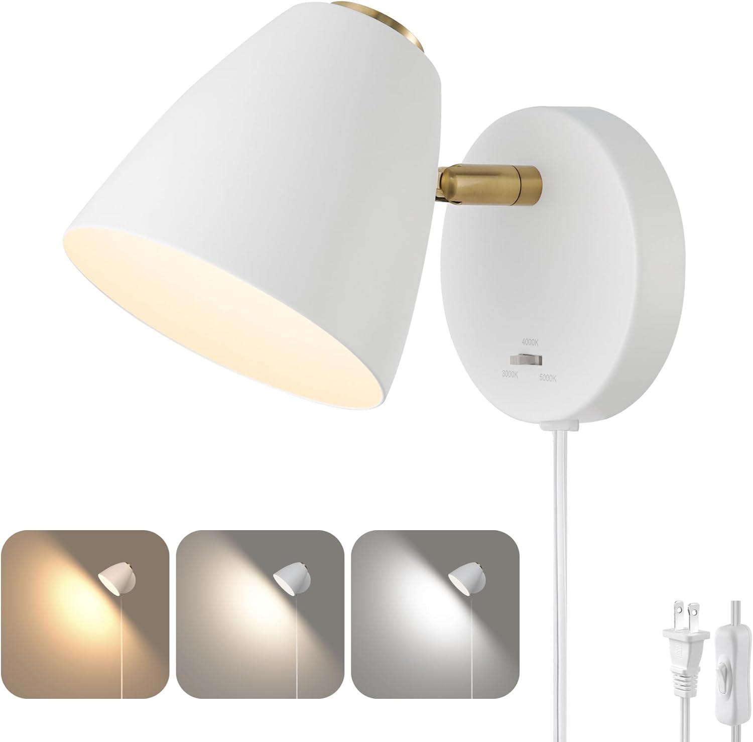 Modern Plug in Wall Light Adjustable Angle 100° & 330° White Plug in Wall - Picture 12 of 22