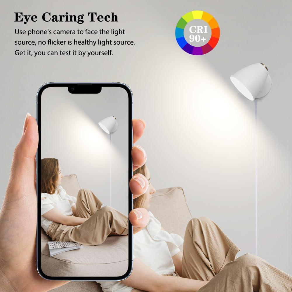 Modern Plug in Wall Light Adjustable Angle 100° & 330° White Plug in Wall - Picture 13 of 22