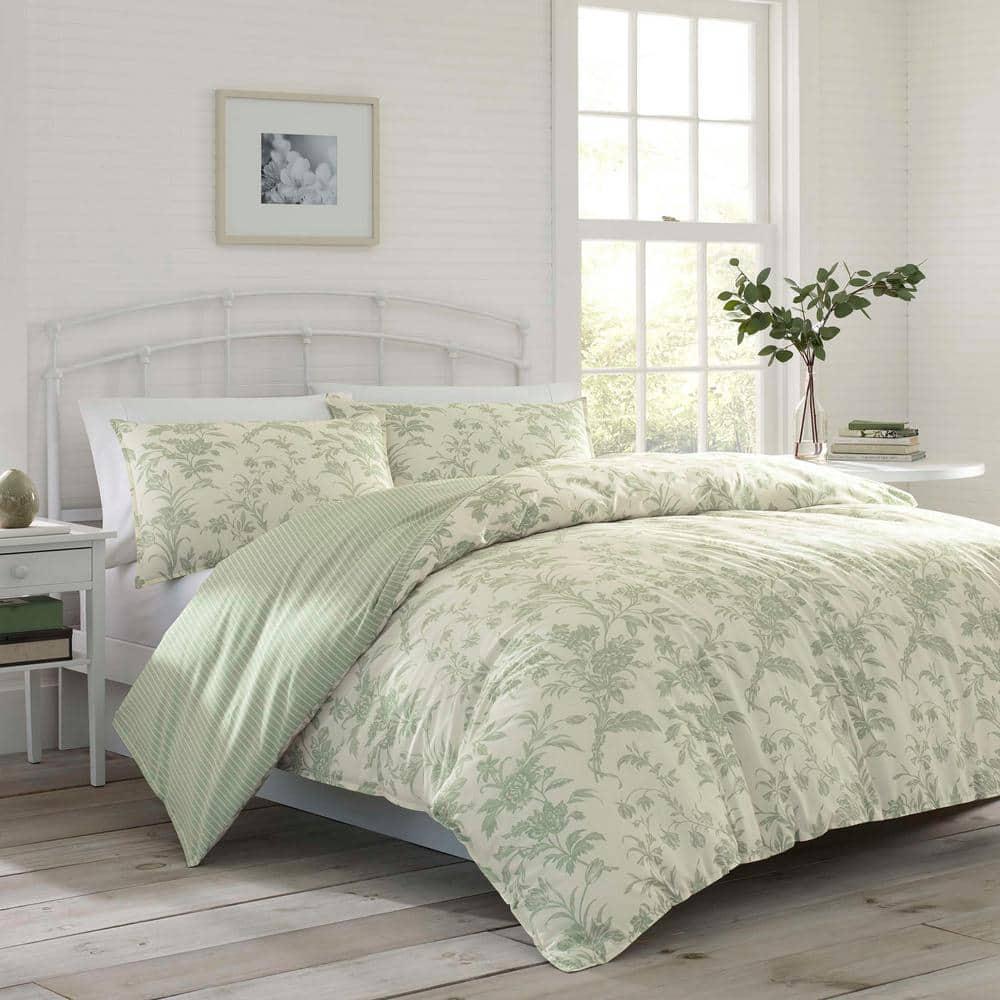 Laura Ashley フローラル柄お布団Duvet Cover3点SET ダブル Amazon.com: Laura Ashley Home - Twin Duvet Cover Set, Cotton